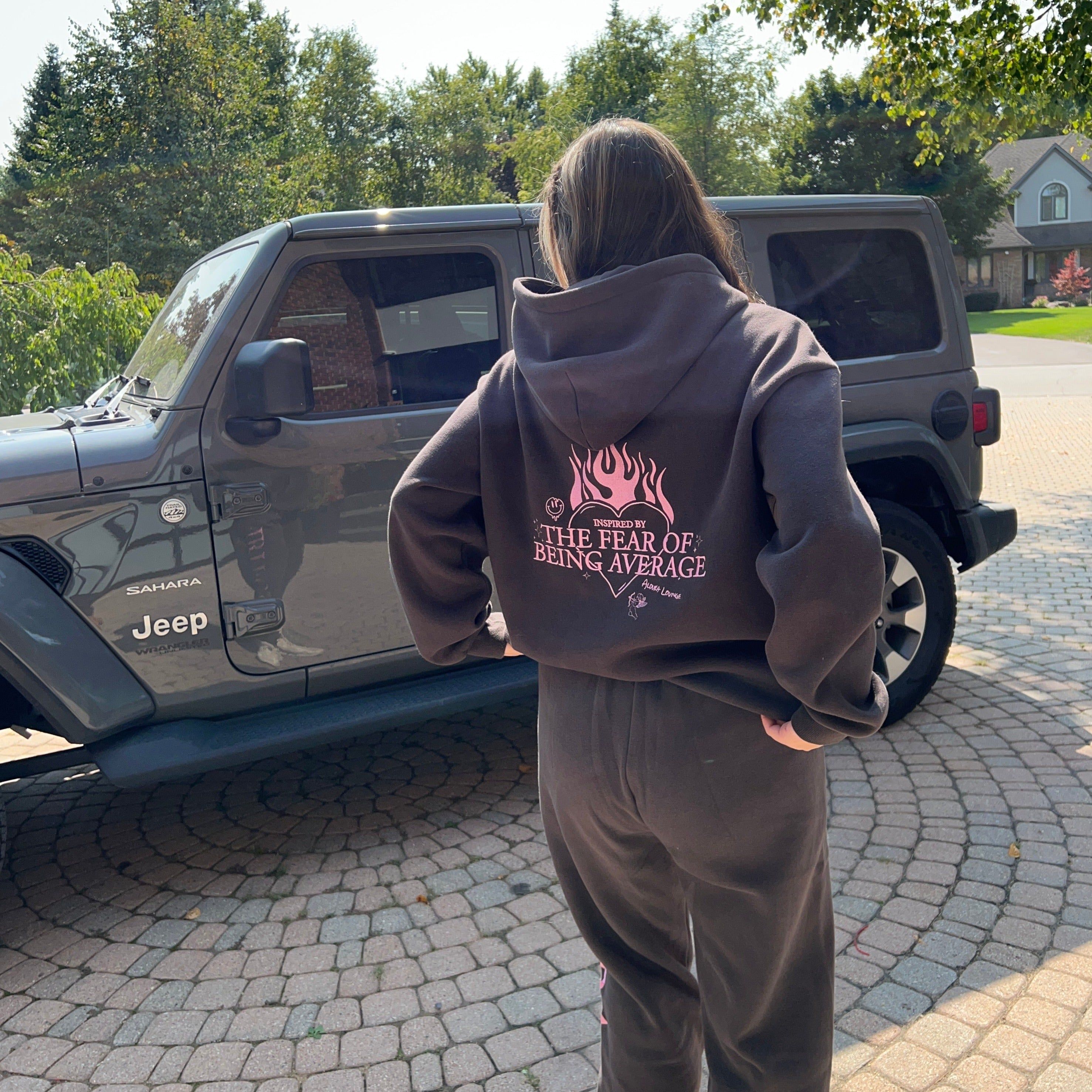 dusk in fuchsia IBTFOBA ultra cozy hoodie sold by Aloura Lounge product image thumbnail 5