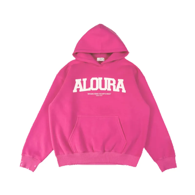 barbie aloura oversized "where kind hearts meet" ultra cozy hoodie sold by Aloura Lounge