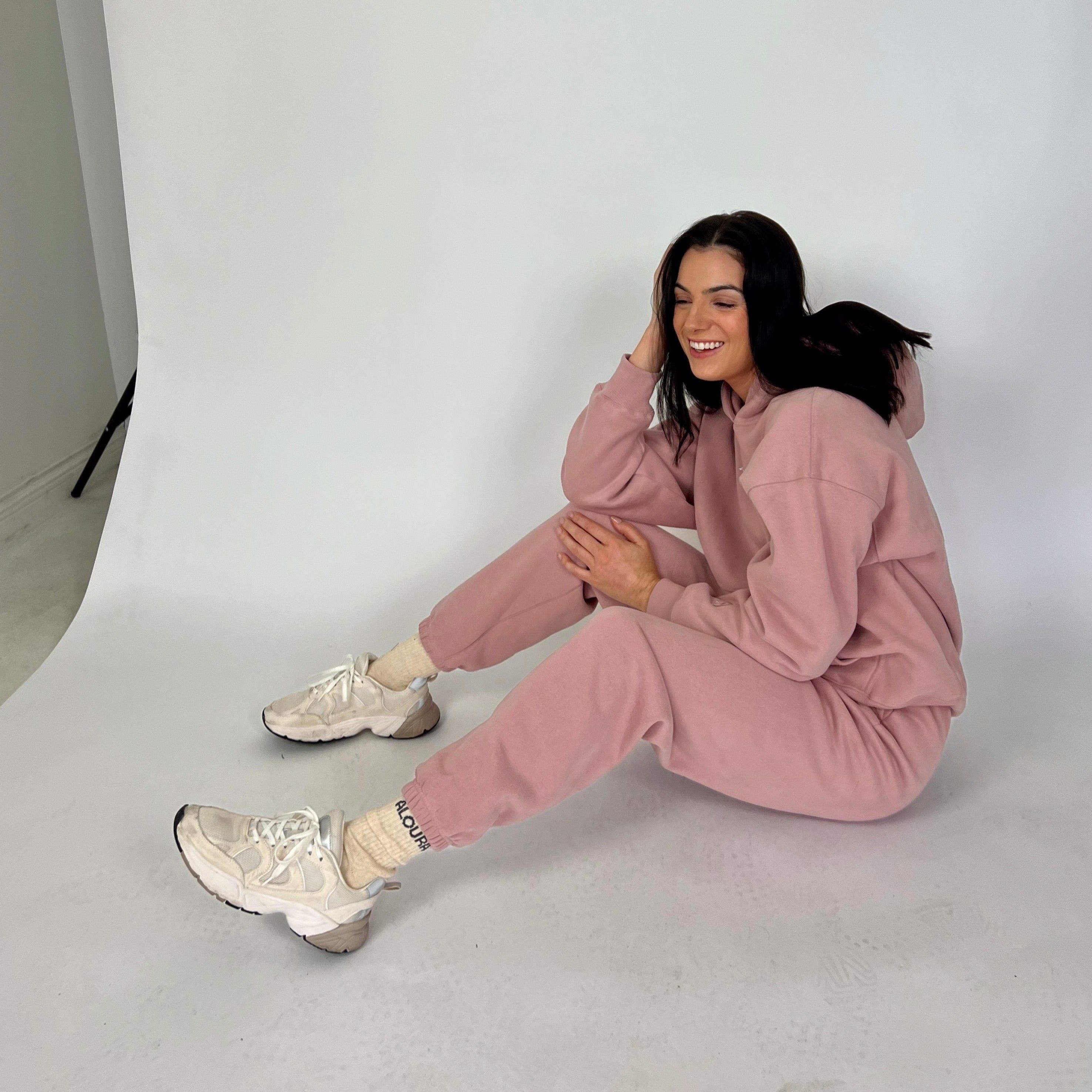 blush ultra cozy sweatpants sold by Aloura Lounge product image thumbnail 3