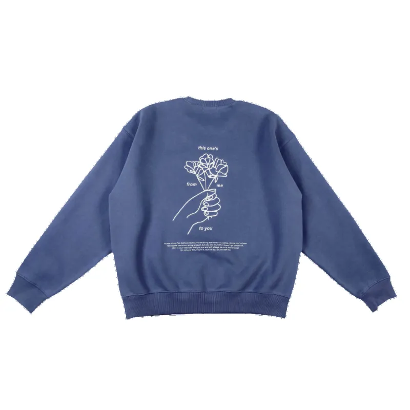 rain "tofmty" ultra cozy crewneck sold by Aloura Lounge