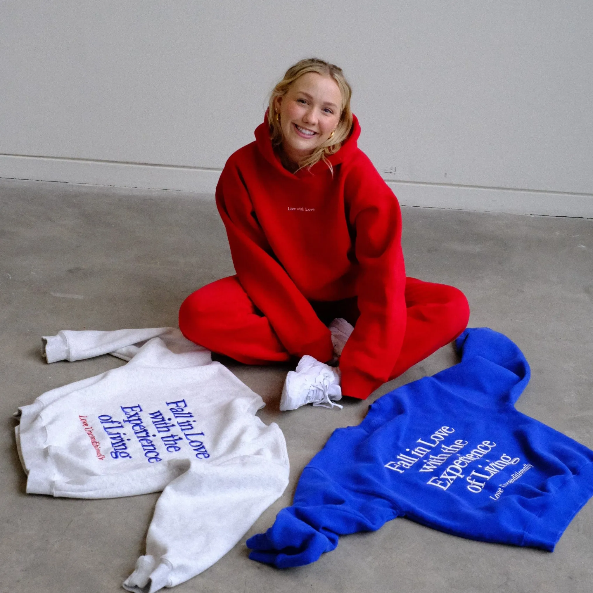 saturn tessa x aloura “live with love" ultra cozy hoodie sold by Aloura Lounge product image thumbnail 4