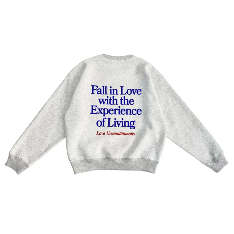 moon tessa x aloura “live with love" ultra cozy crewneck sold by Aloura Lounge