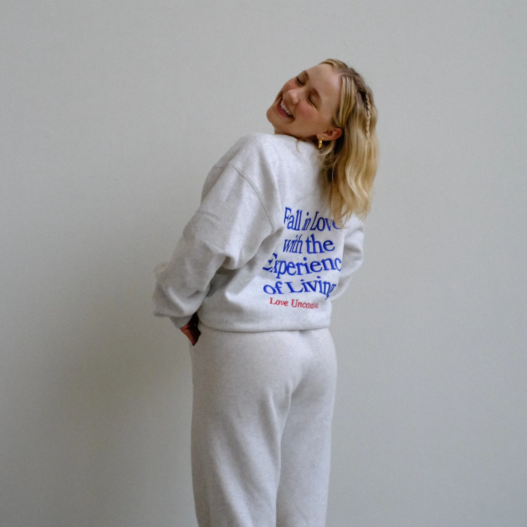 moon tessa x aloura “live with love" ultra cozy crewneck sold by Aloura Lounge product image thumbnail 5