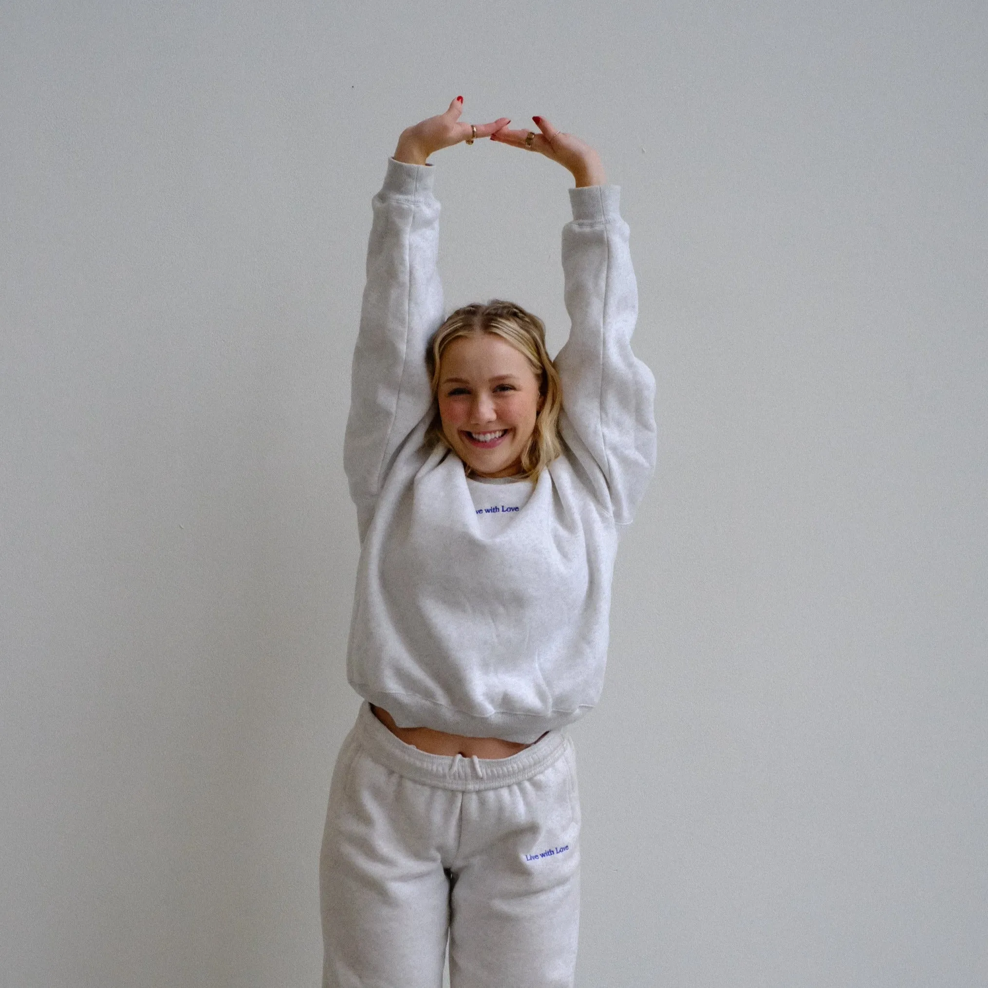 moon tessa x aloura “live with love" ultra cozy crewneck sold by Aloura Lounge product image thumbnail 4