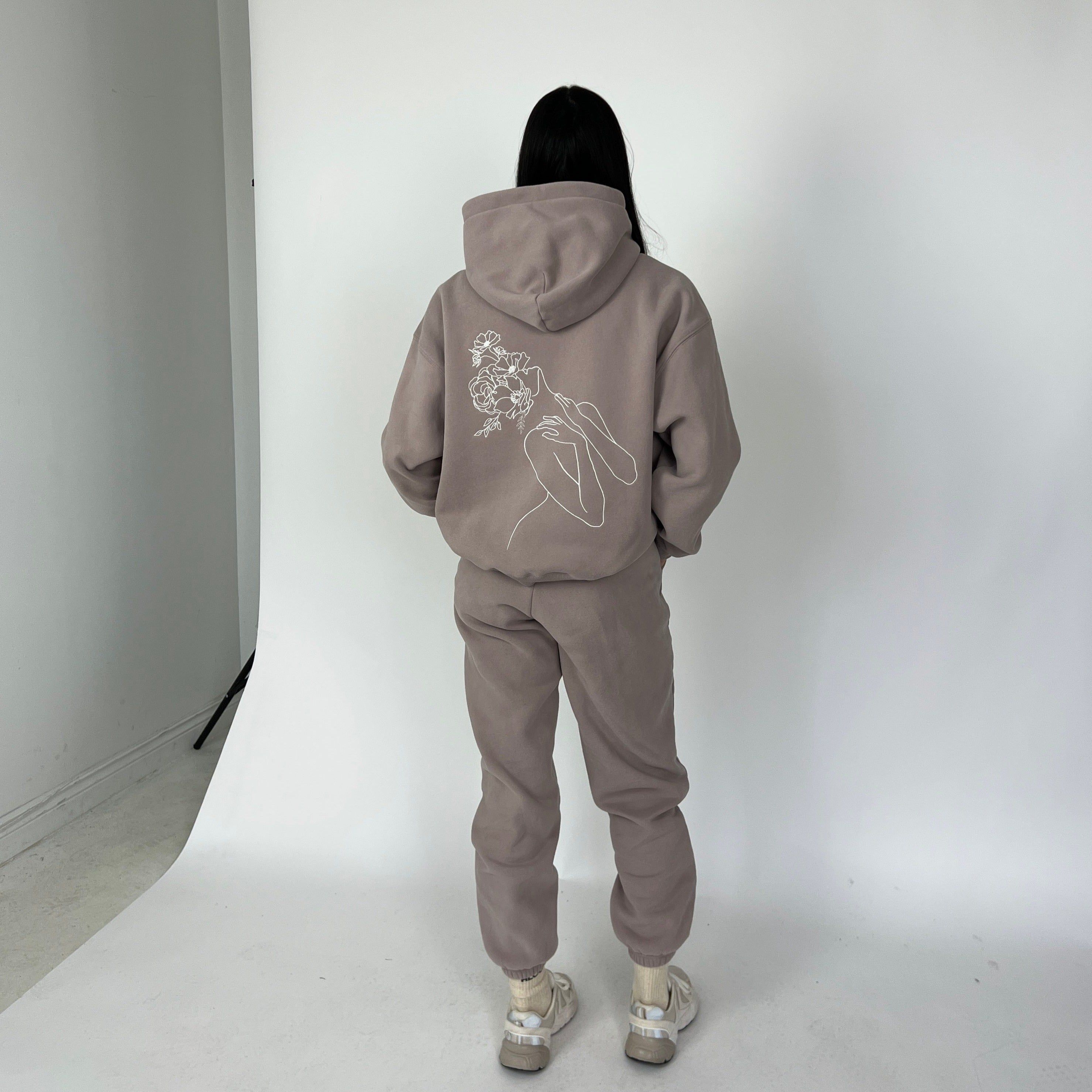 dusty lilac ultra cozy self growth hoodie sold by Aloura Lounge product image thumbnail 4