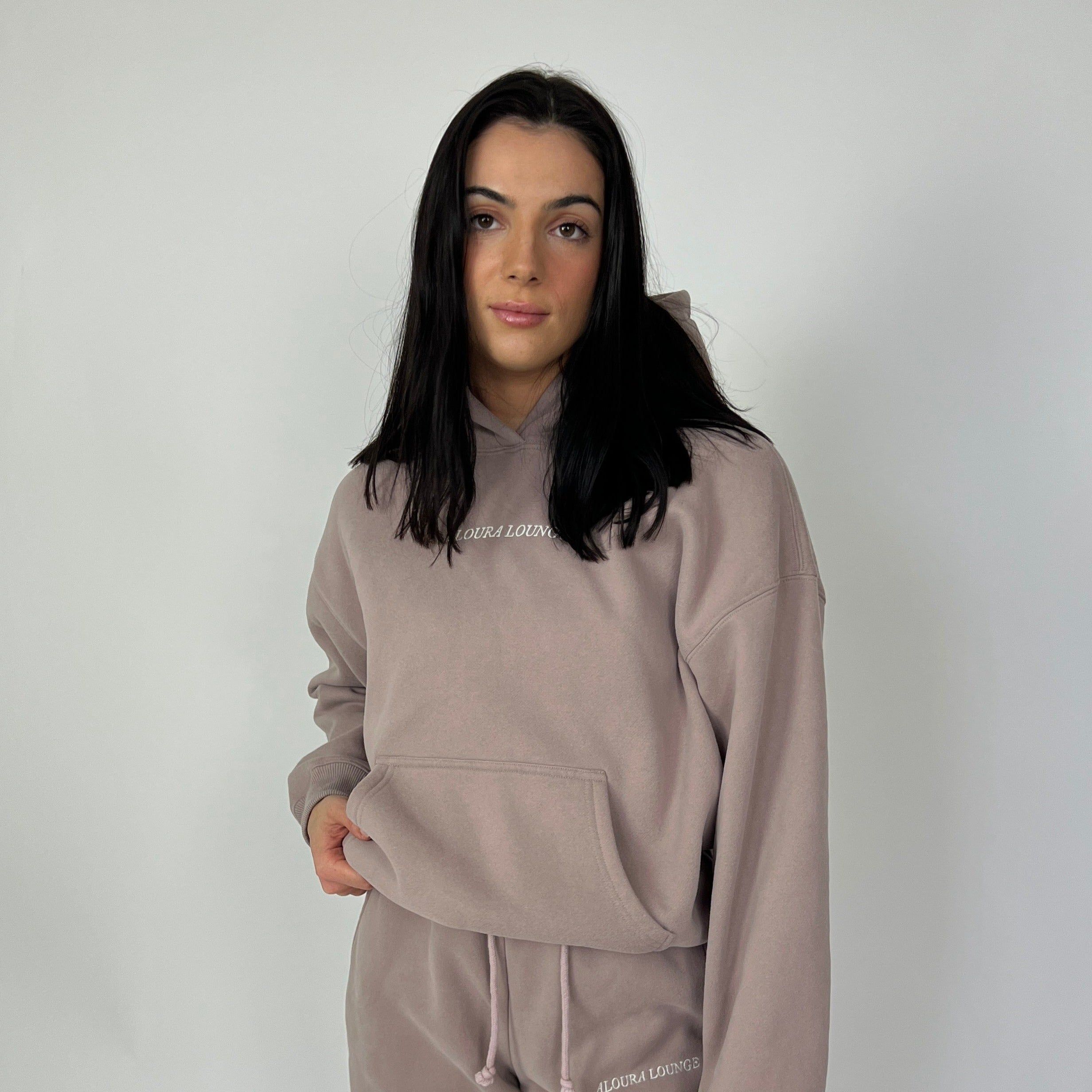 dusty lilac ultra cozy self growth hoodie sold by Aloura Lounge product image thumbnail 2