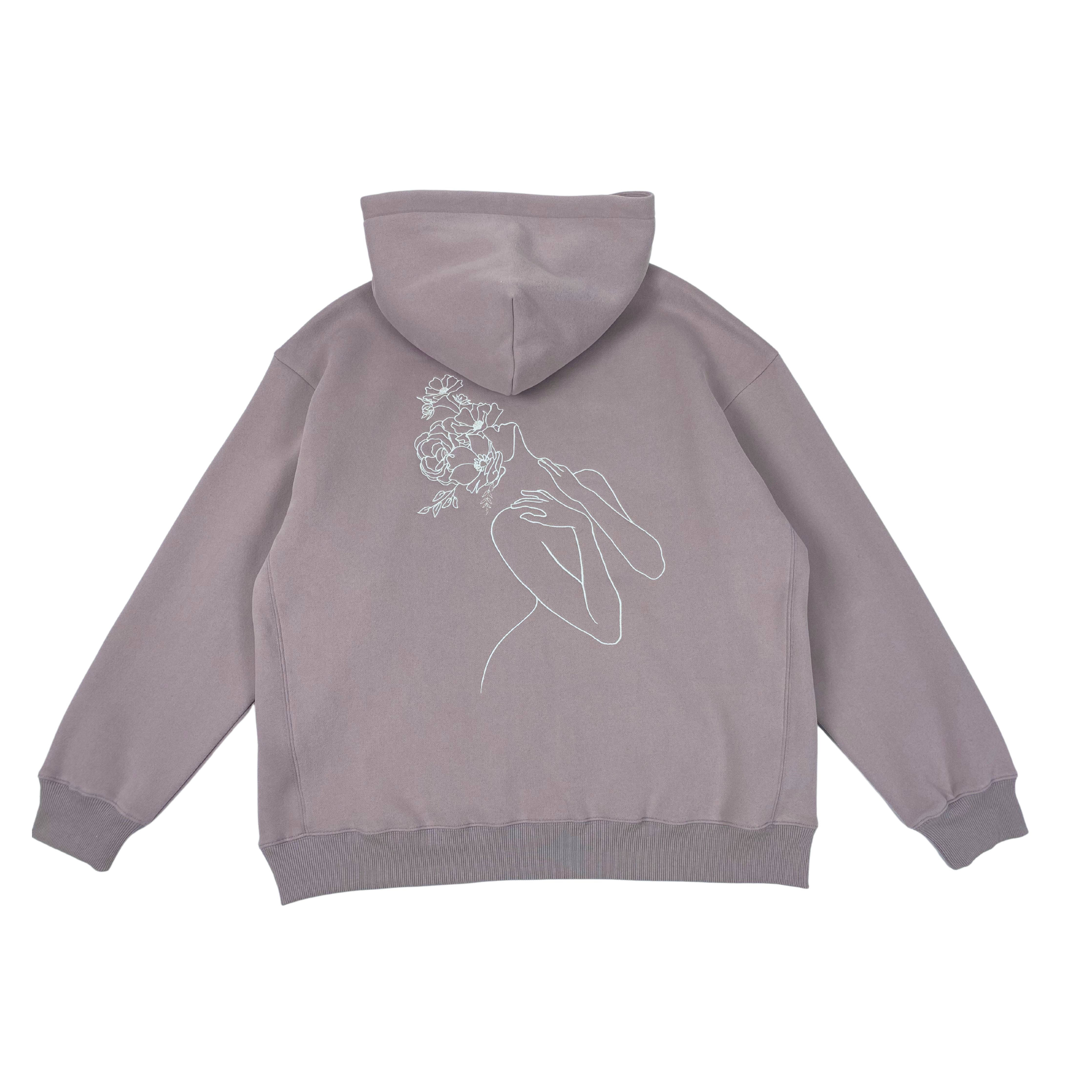dusty lilac ultra cozy self growth hoodie sold by Aloura Lounge