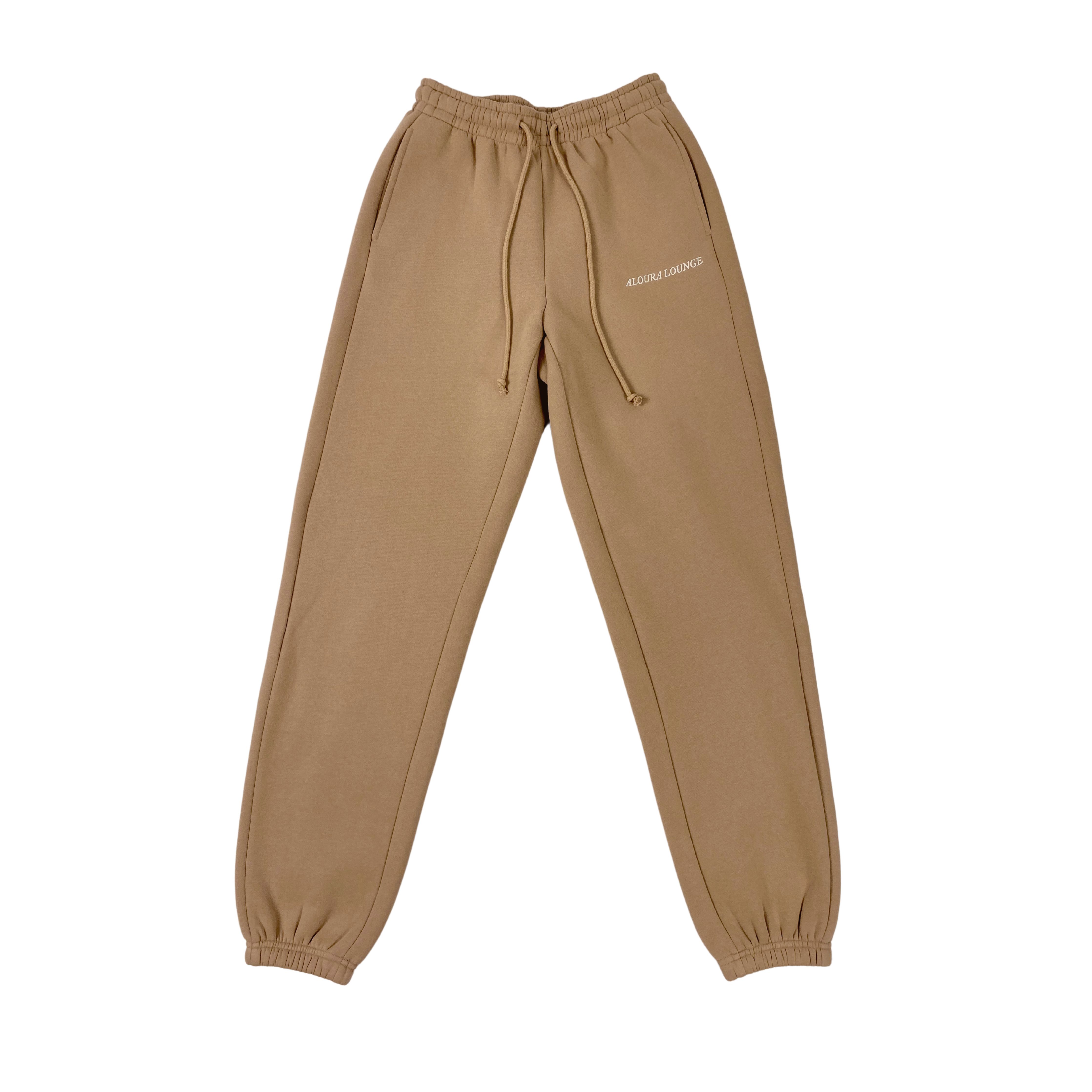 chestnut ultra cozy sweatpants sold by Aloura Lounge