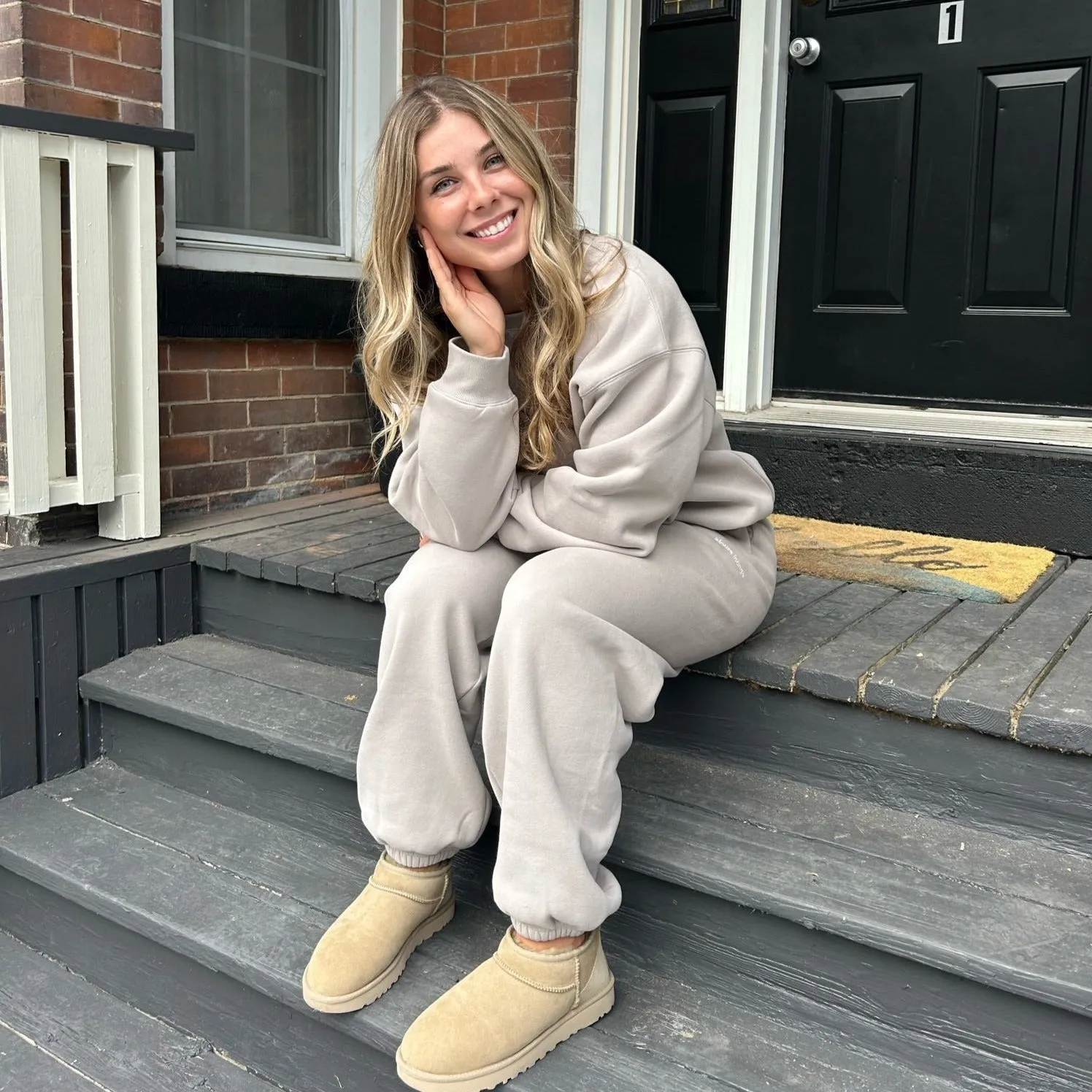 fog ultra cozy sweatpants sold by Aloura Lounge product image thumbnail 5