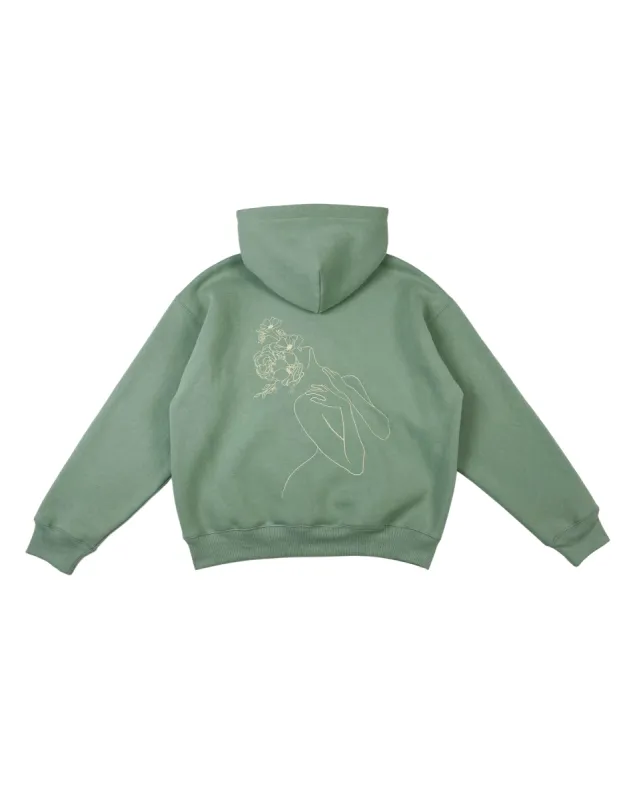 pistachio self growth oversized hoodie *pre-order sold by Aloura Lounge