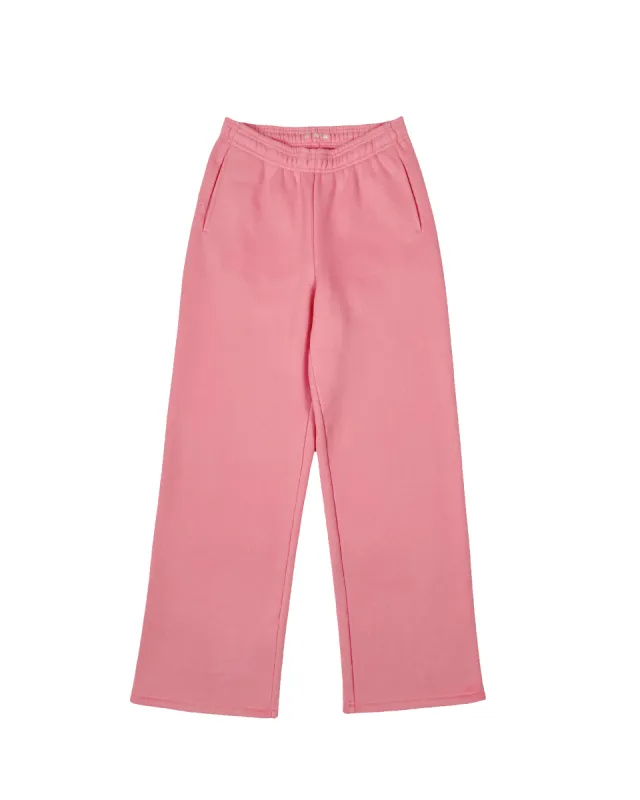 bubblegum pink wide leg ultra cozy sweatpants sold by Aloura Lounge