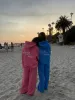 breezy blue "the world needs more love" ultra cozy hoodie sold by Aloura Lounge