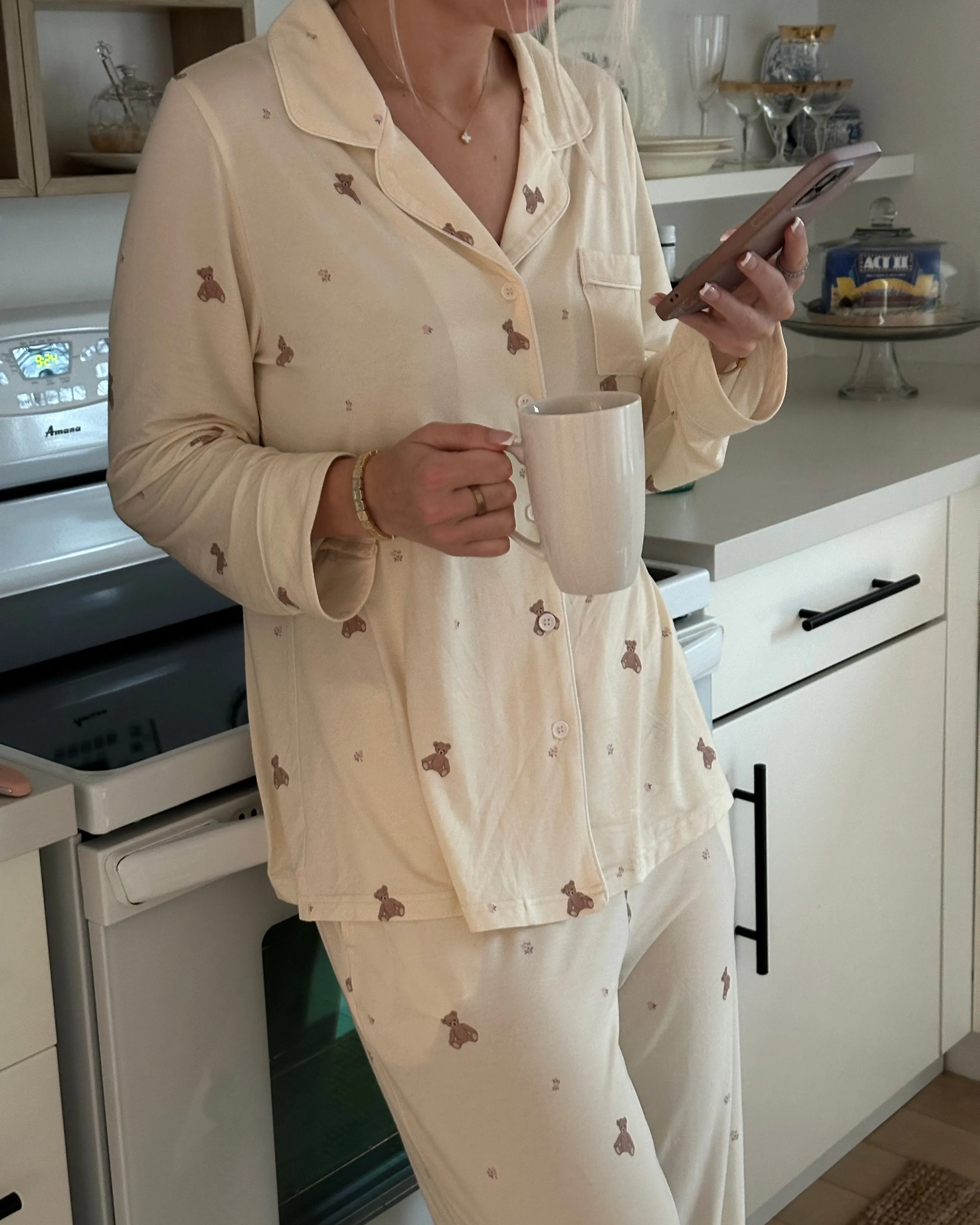 teddy pj set sold by Aloura Lounge product image thumbnail 3