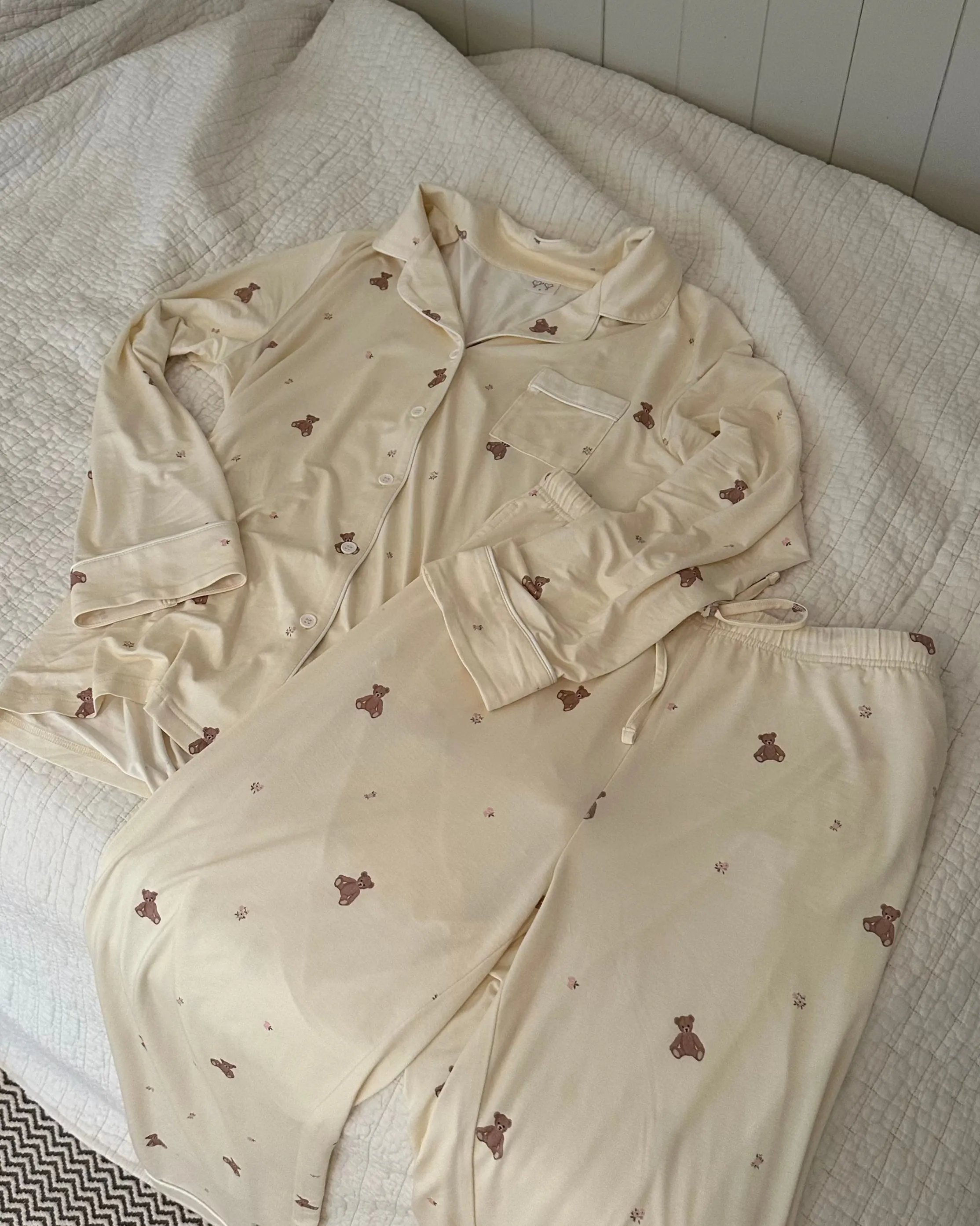 teddy pj set sold by Aloura Lounge