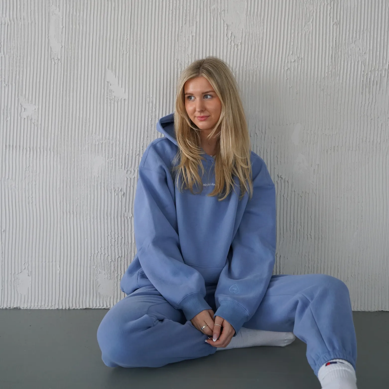 blueberry oversized ultra cozy self love hoodie sold by Aloura Lounge product image thumbnail 2
