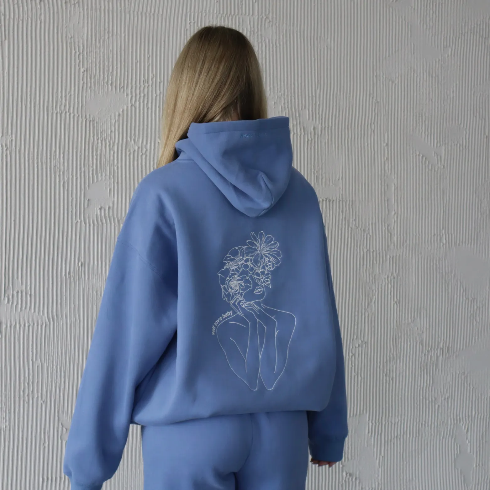 blueberry oversized ultra cozy self love hoodie sold by Aloura Lounge product image thumbnail 3