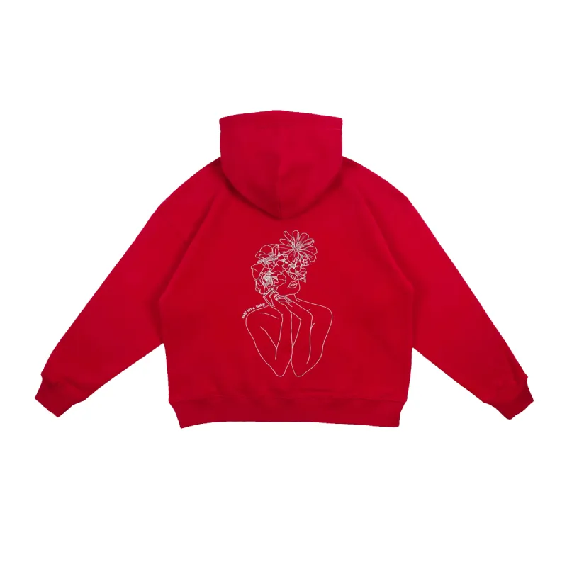 rose ultra cozy self love baby hoodie sold by Aloura Lounge