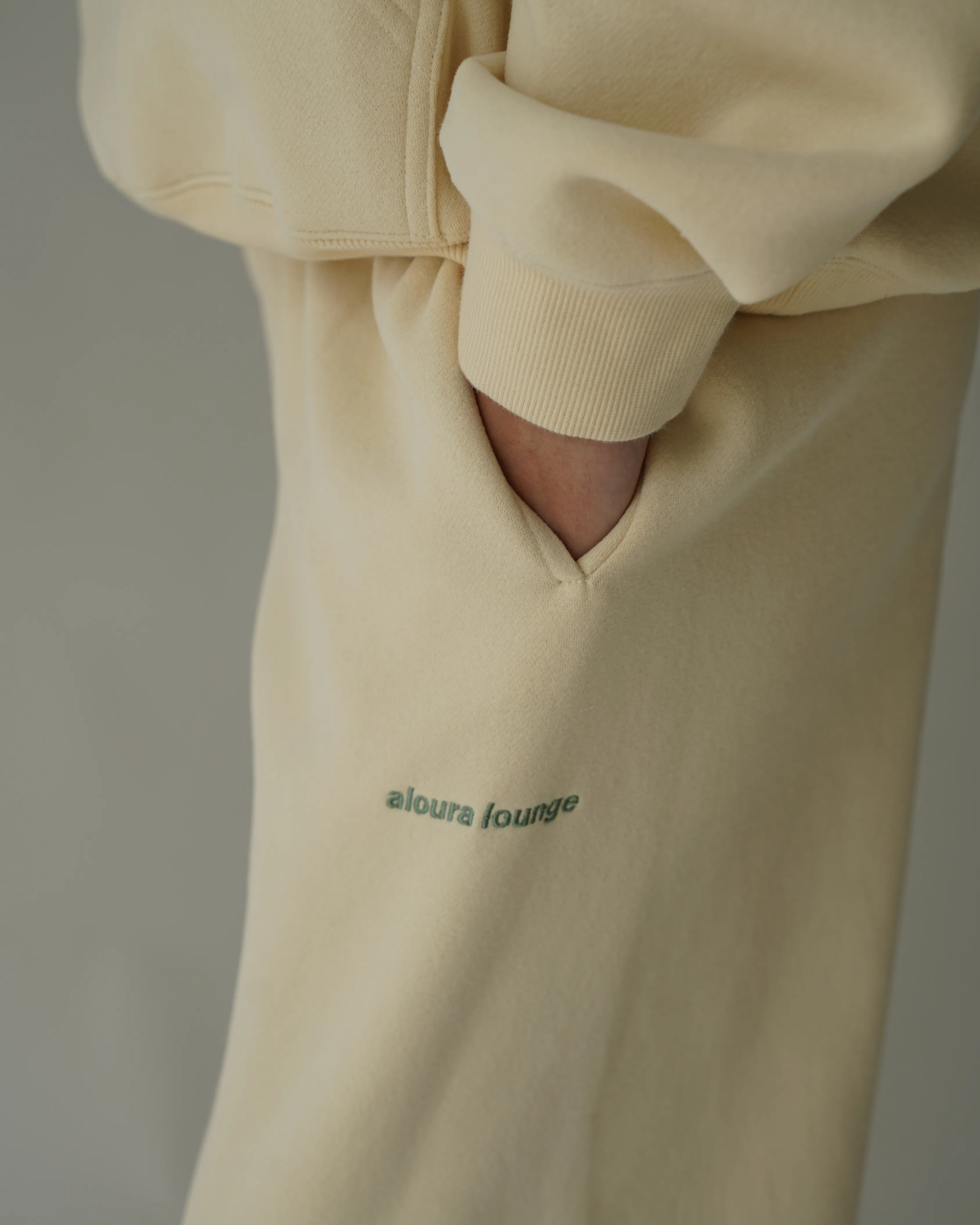 cashew oversized wide leg sweatpants sold by Aloura Lounge product image thumbnail 2