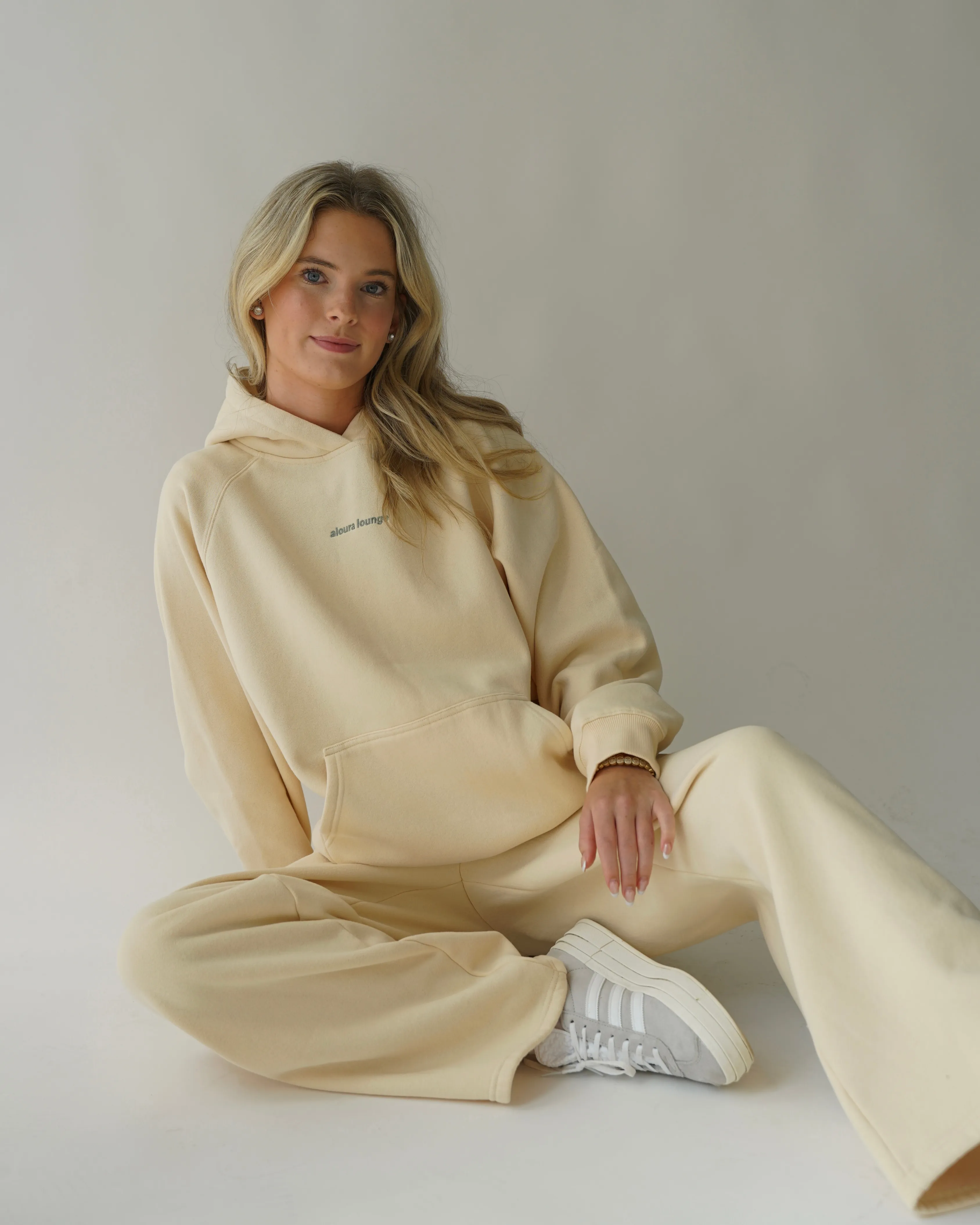 cashew oversized wide leg sweatpants sold by Aloura Lounge product image thumbnail 5
