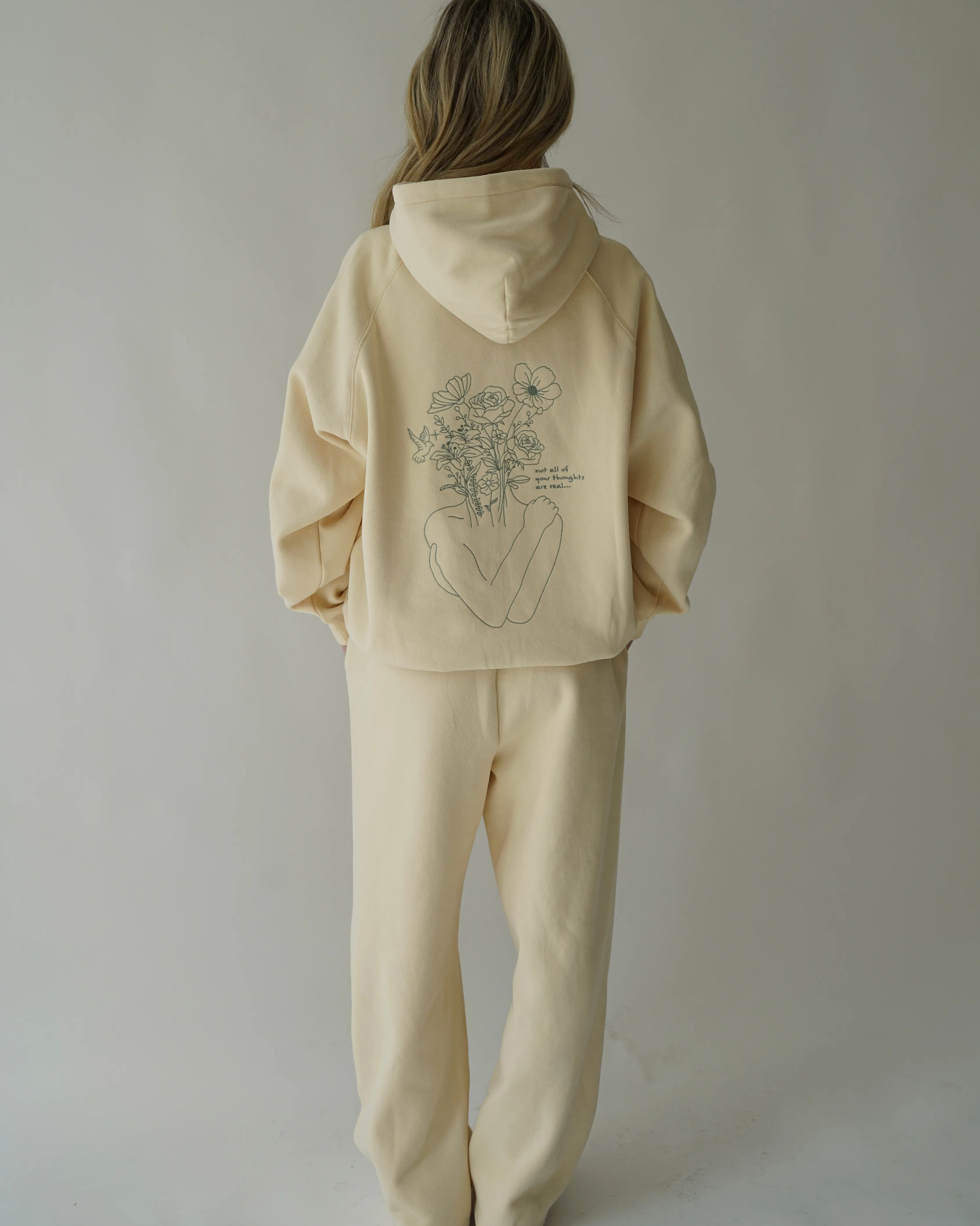 cashew oversized wide leg sweatpants sold by Aloura Lounge product image thumbnail 3