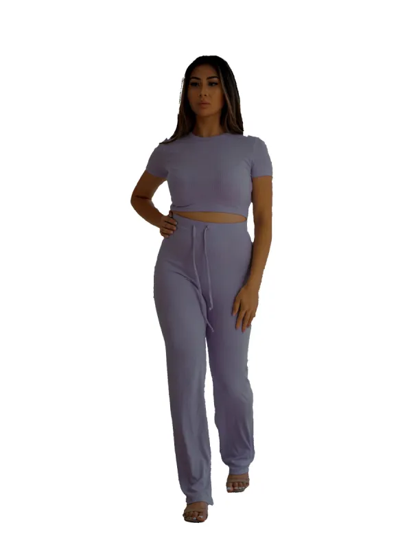 get peachy knit bottoms lavender sold by Aloura Lounge