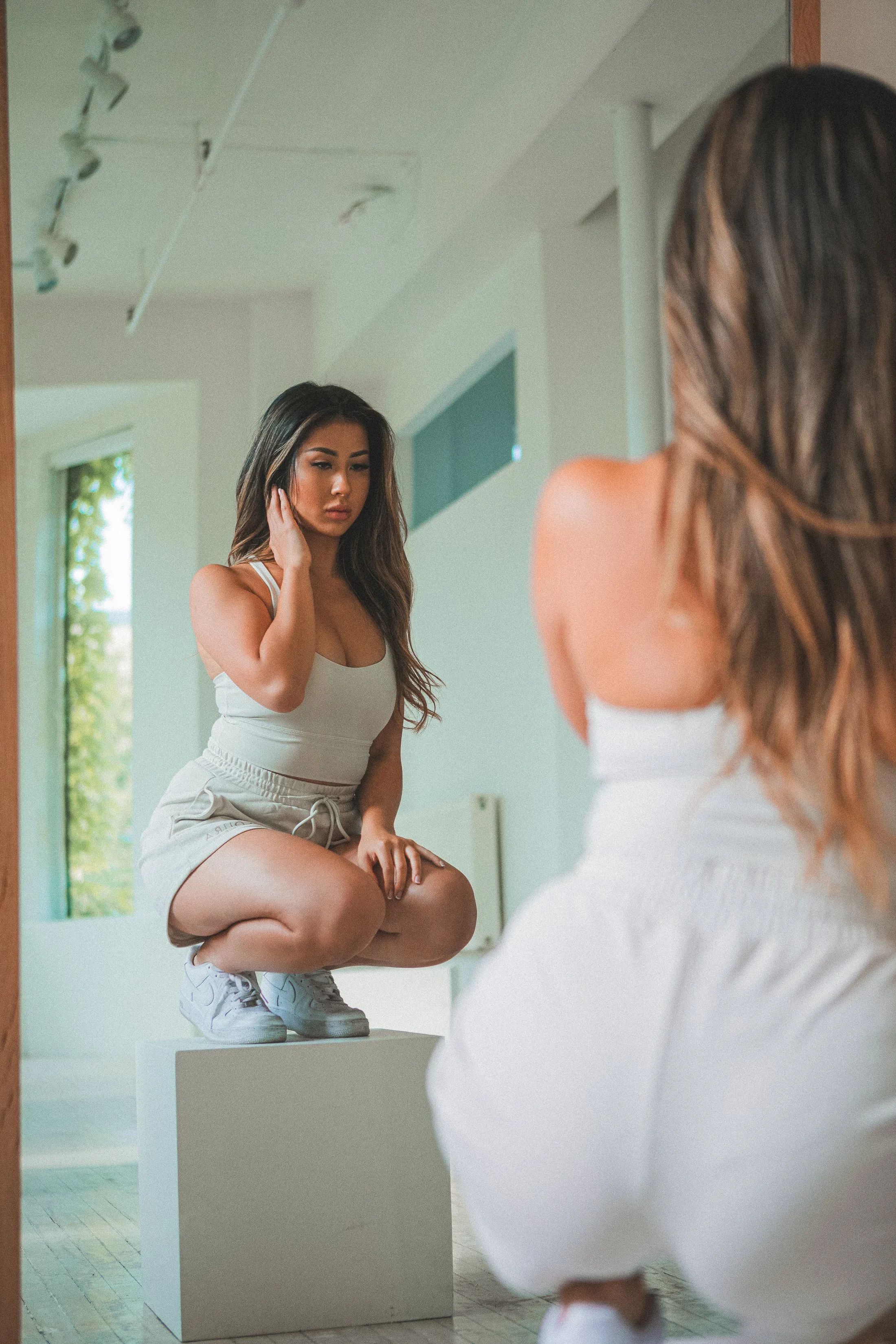 off-duty sports bra sand beige sold by Aloura Lounge product image thumbnail 4