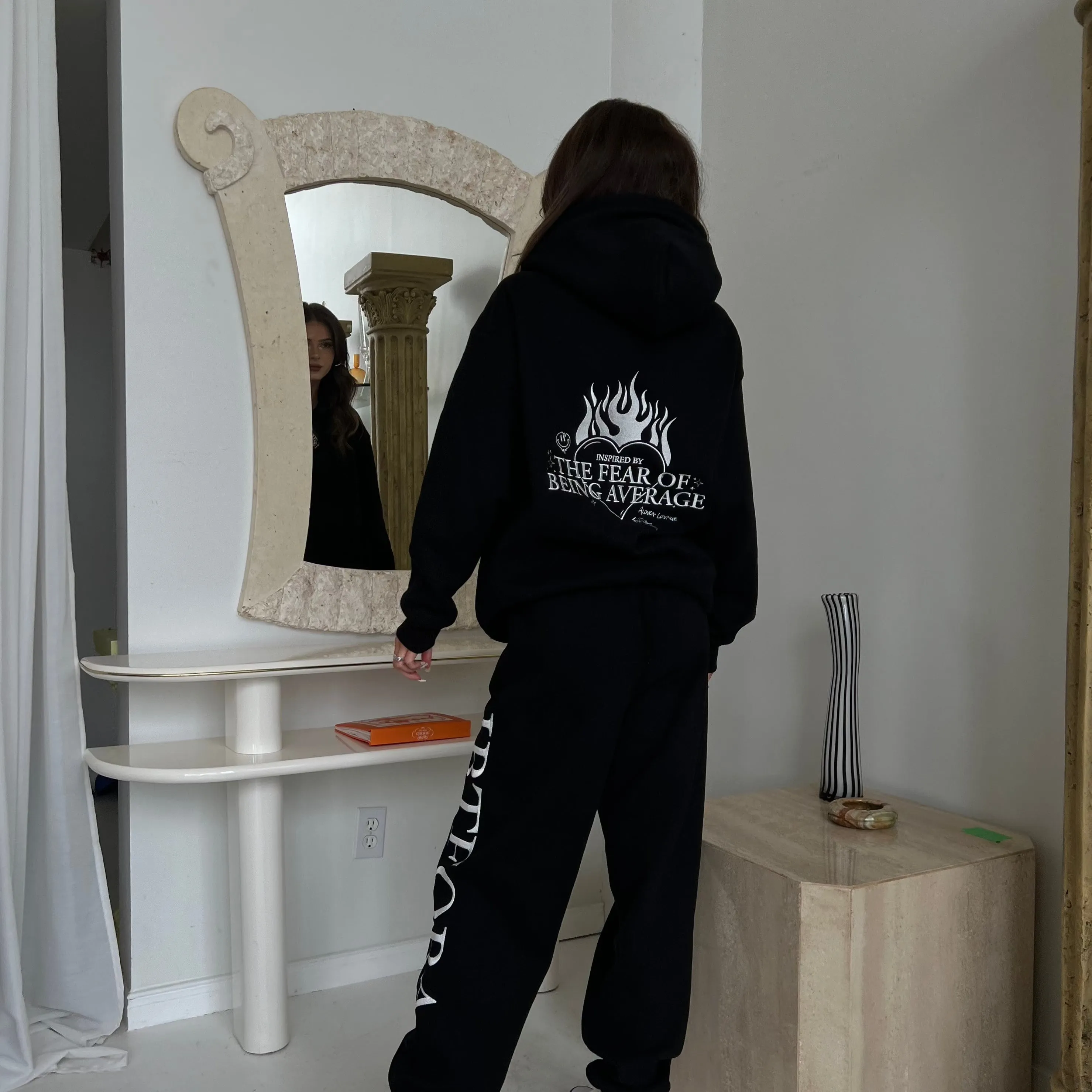 midnight IBTFOBA ultra cozy hoodie sold by Aloura Lounge product image thumbnail 2