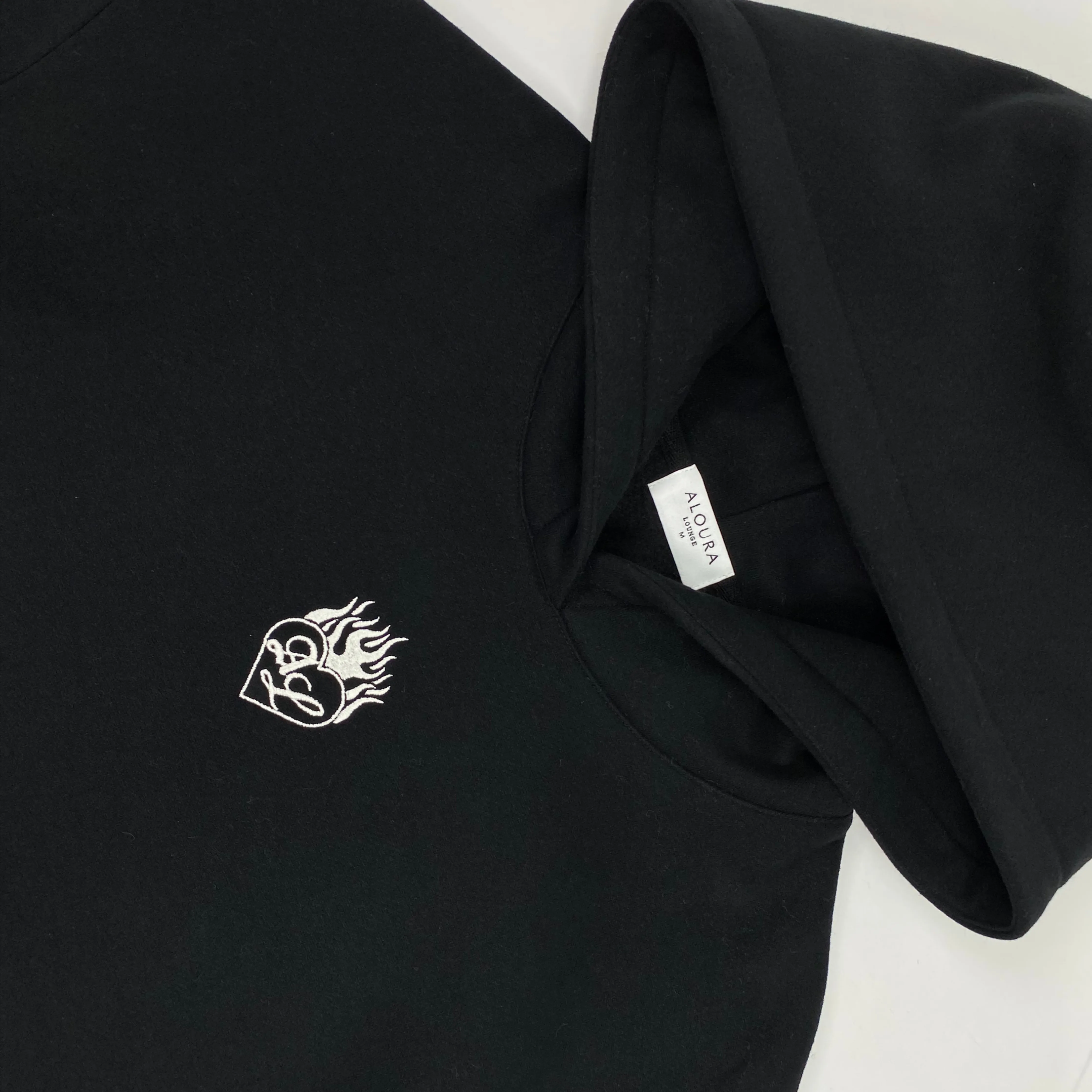 midnight IBTFOBA ultra cozy hoodie sold by Aloura Lounge product image thumbnail 5