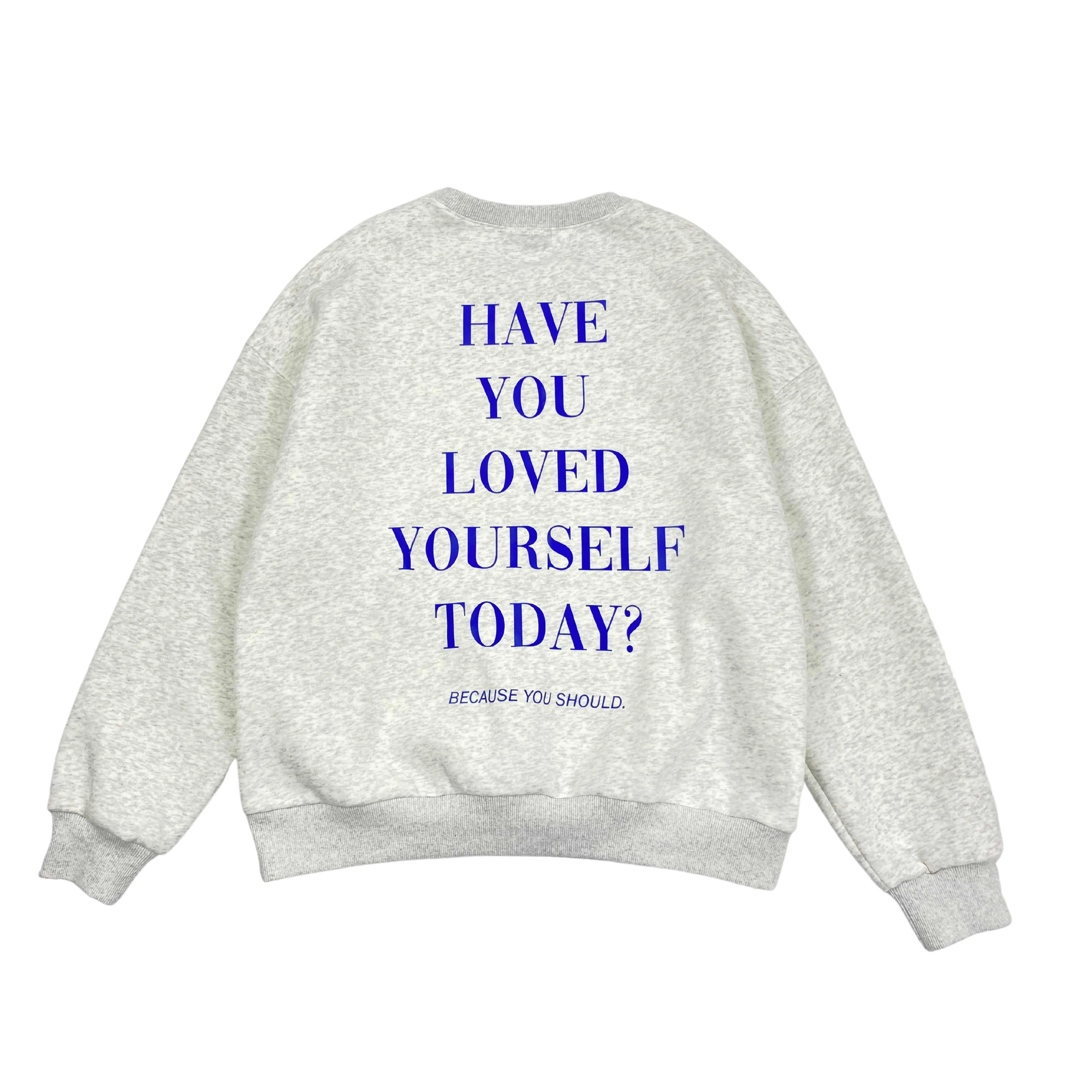 moon "have you loved yourself today?" oversized crewneck *pre-order sold by Aloura Lounge