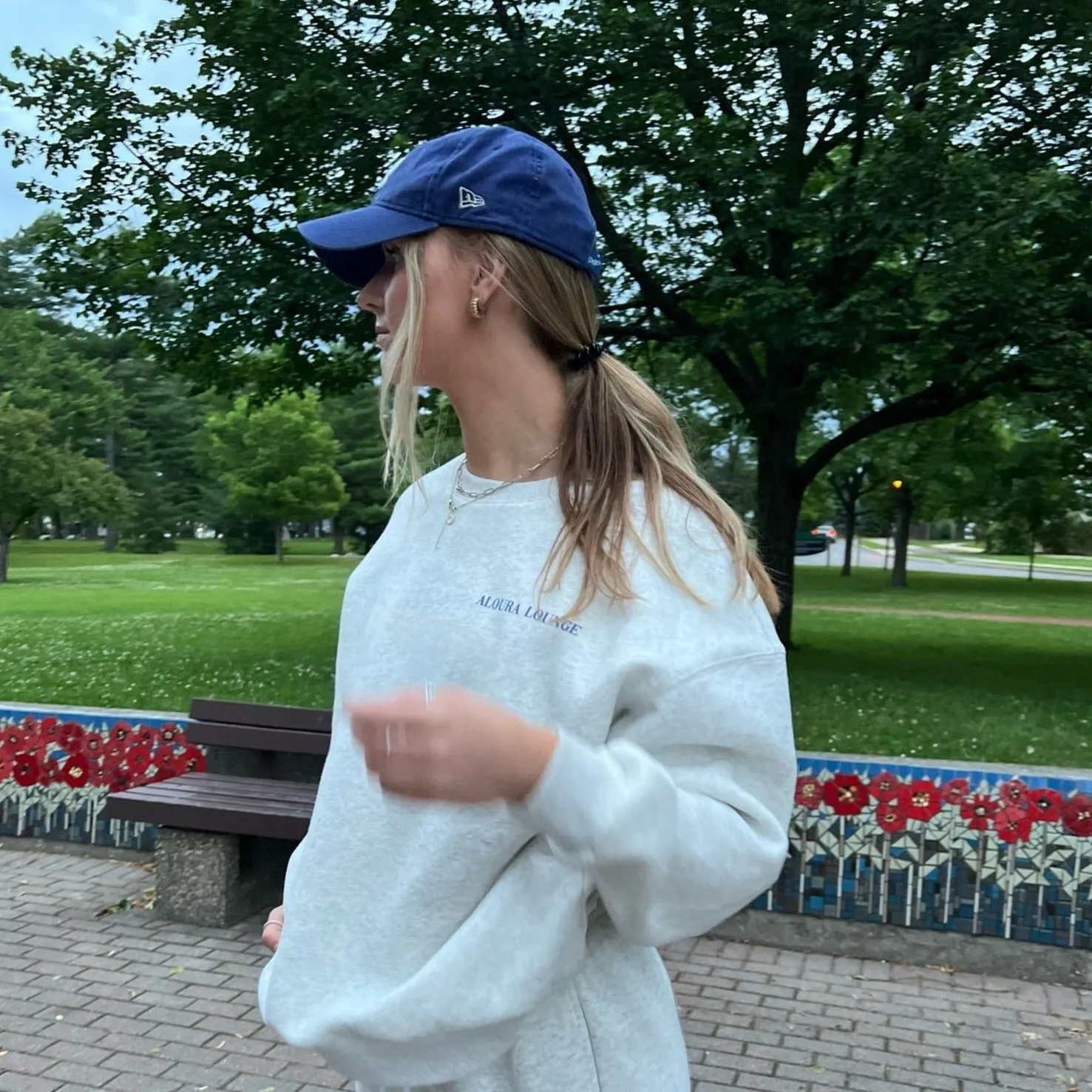 moon "have you loved yourself today?" oversized crewneck *pre-order sold by Aloura Lounge product image thumbnail 3