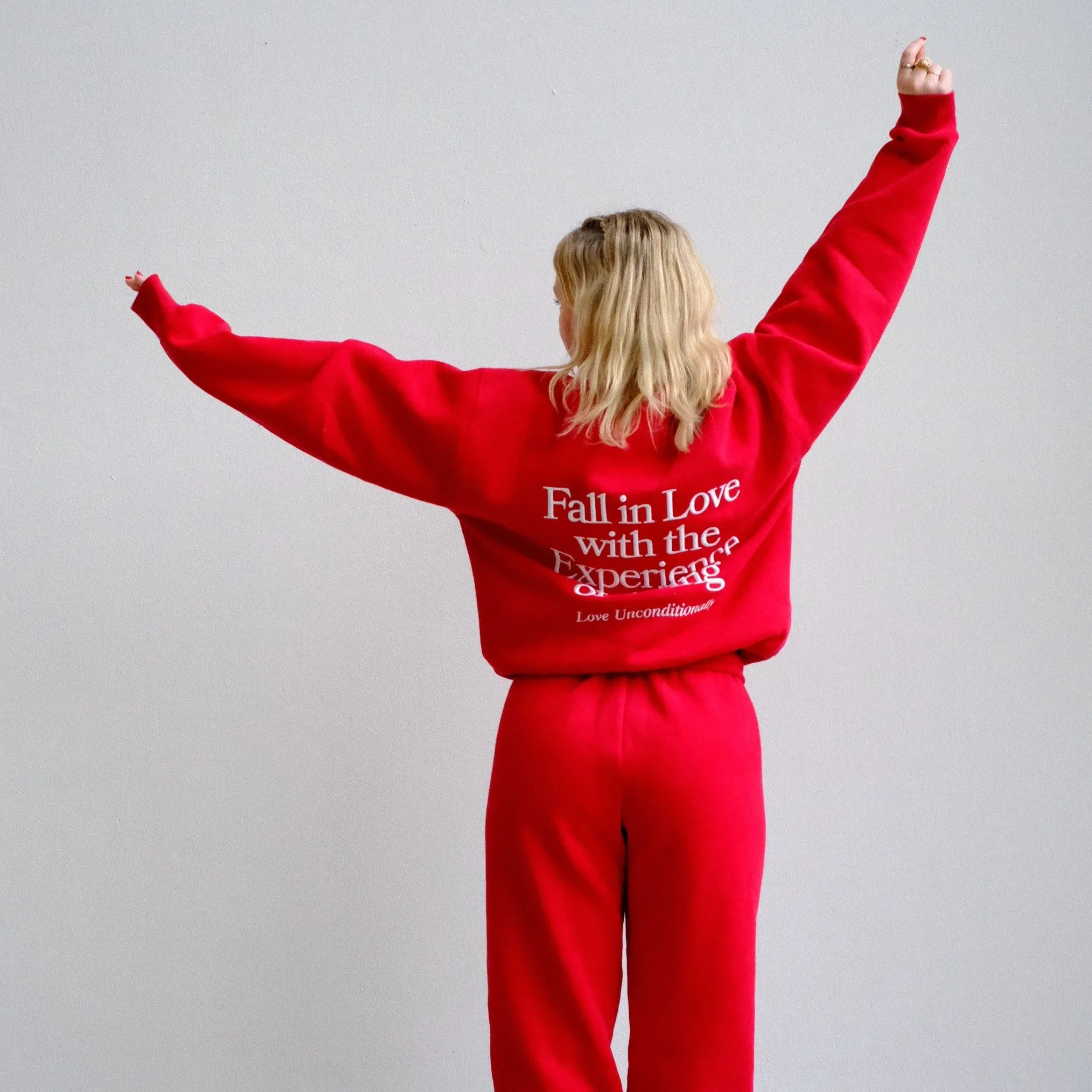 saturn tessa x aloura “live with love" ultra cozy crewneck sold by Aloura Lounge product image thumbnail 2