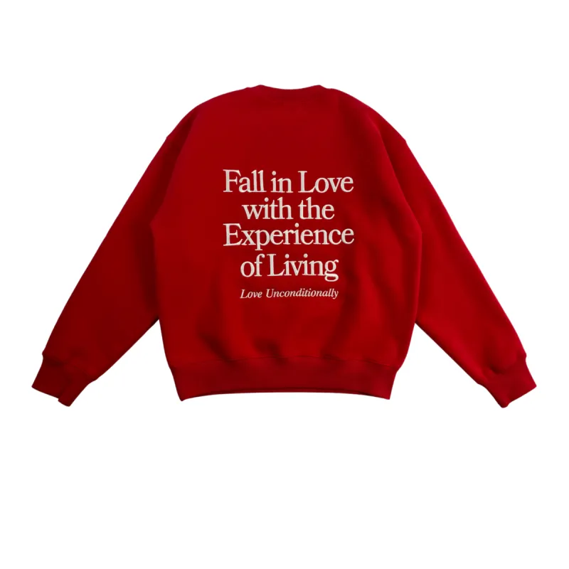 saturn tessa x aloura “live with love" ultra cozy crewneck sold by Aloura Lounge