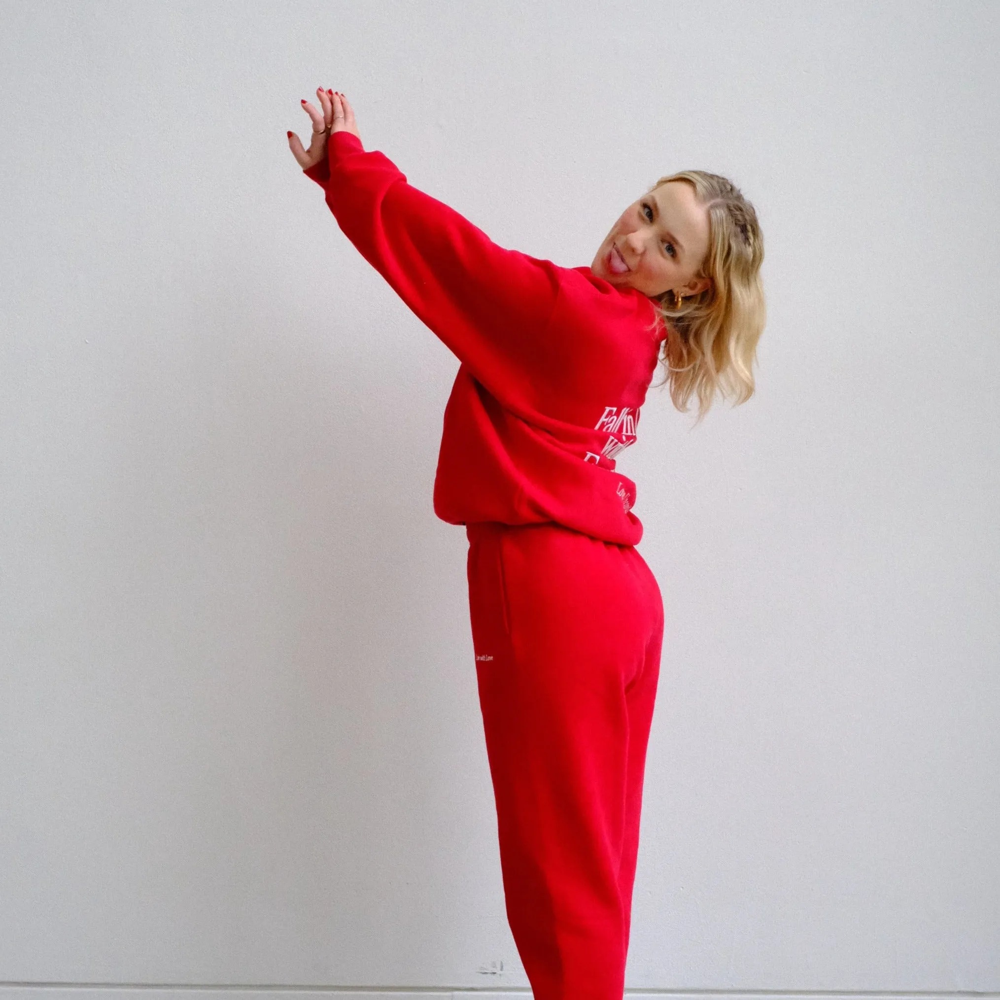 saturn tessa x aloura “live with love" ultra cozy crewneck sold by Aloura Lounge product image thumbnail 3