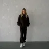 espresso oversized self love hoodie *pre-order sold by Aloura Lounge