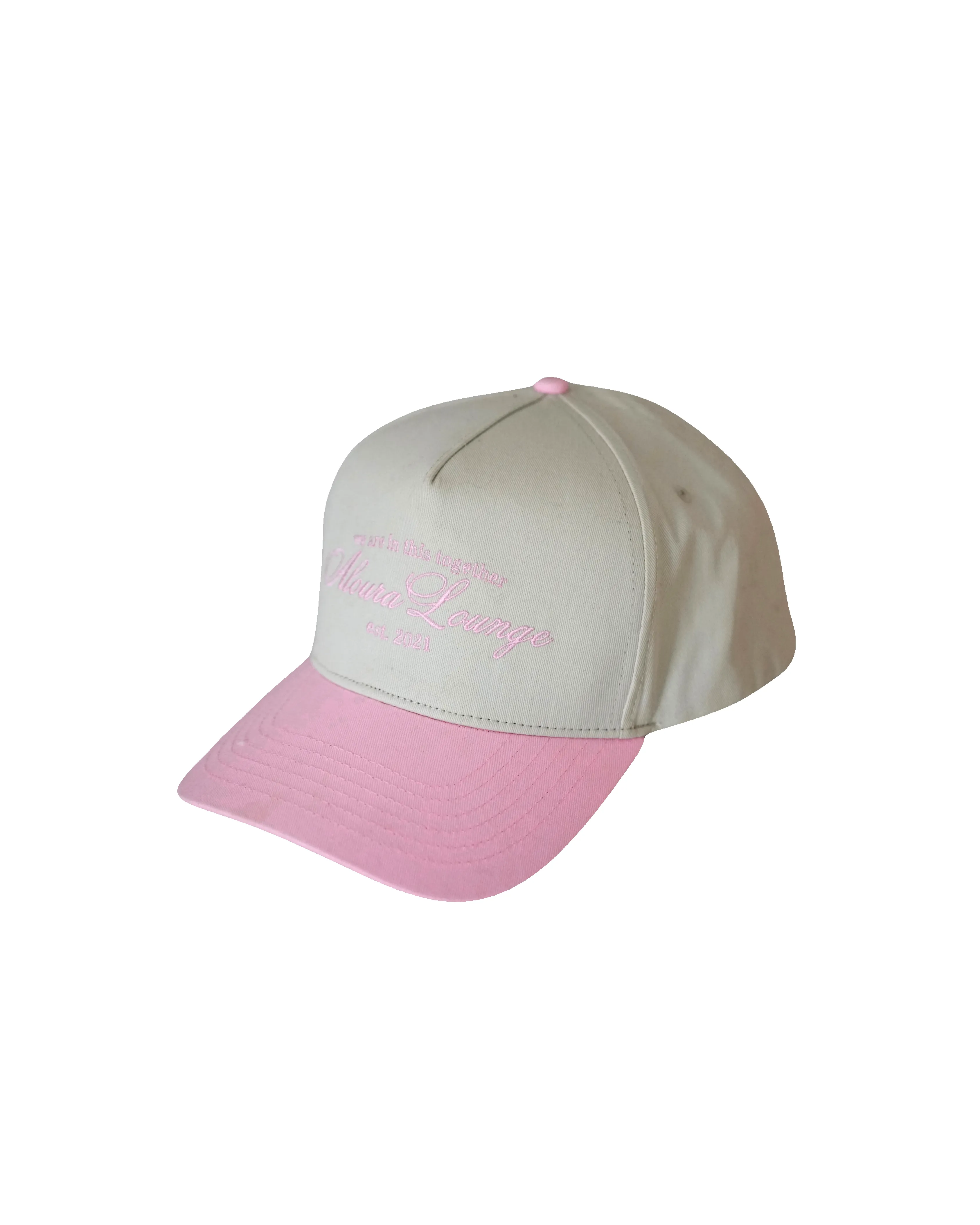 strawberry milk aloura trucker hat sold by Aloura Lounge