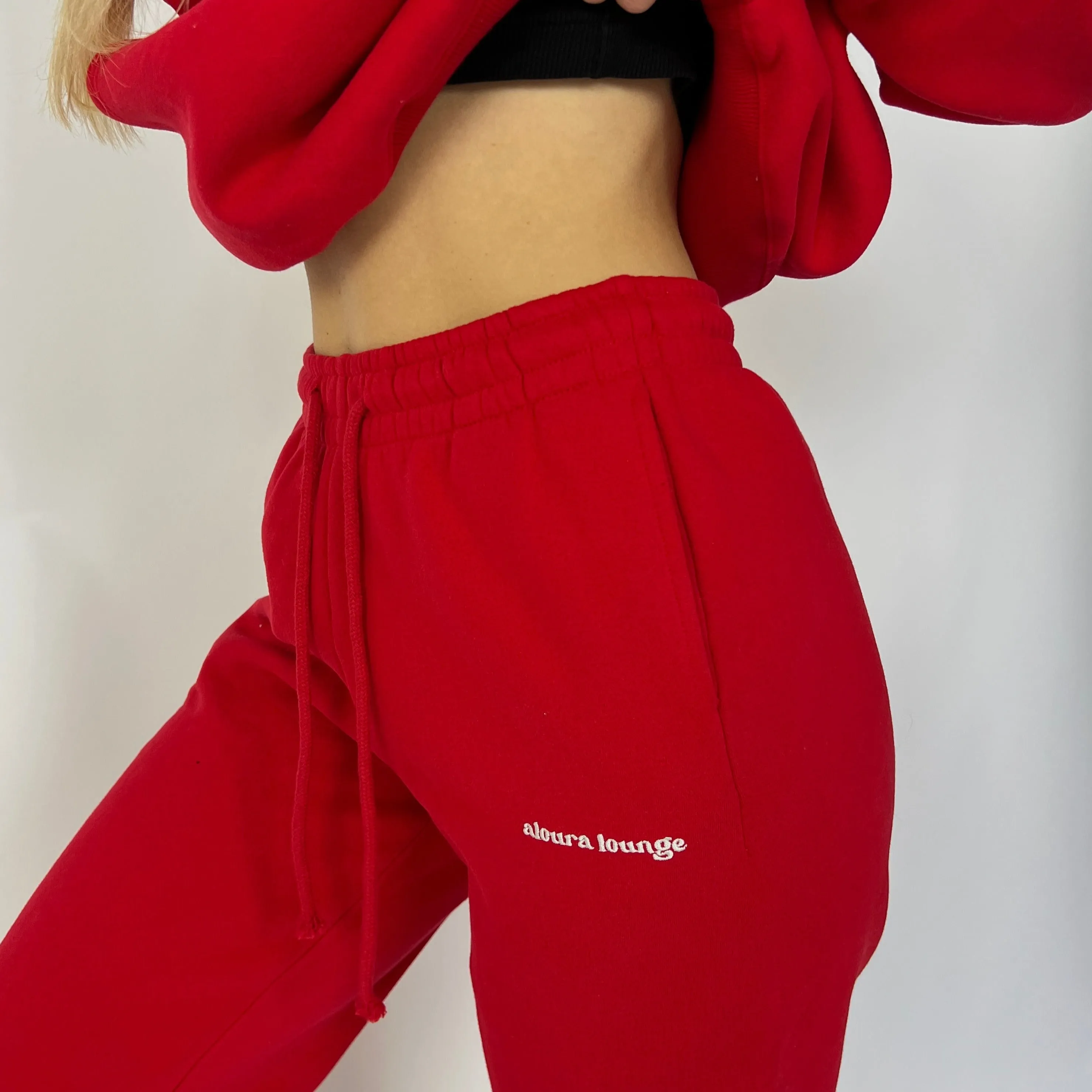 rose ultra cozy sweatpants sold by Aloura Lounge product image thumbnail 2