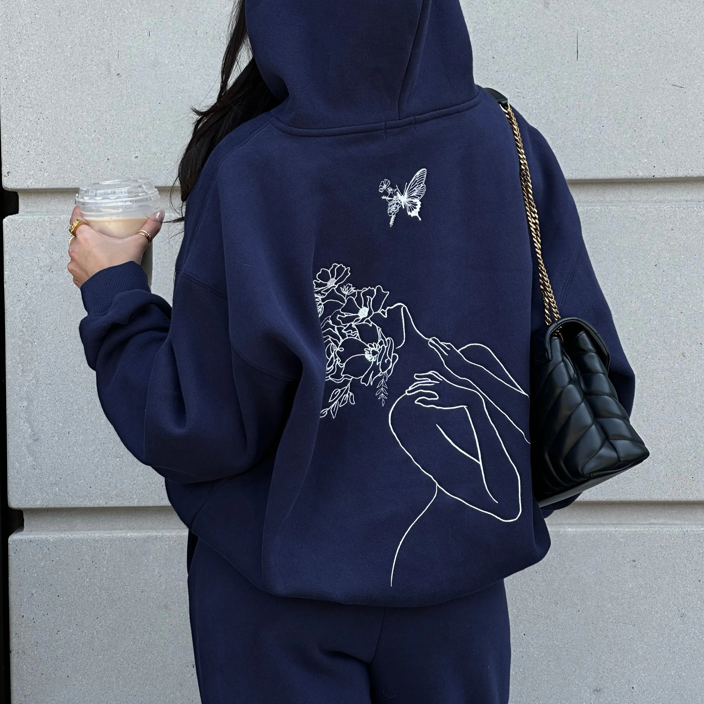 sapphire oversized self growth hoodie *pre-order sold by Aloura Lounge product image thumbnail 3