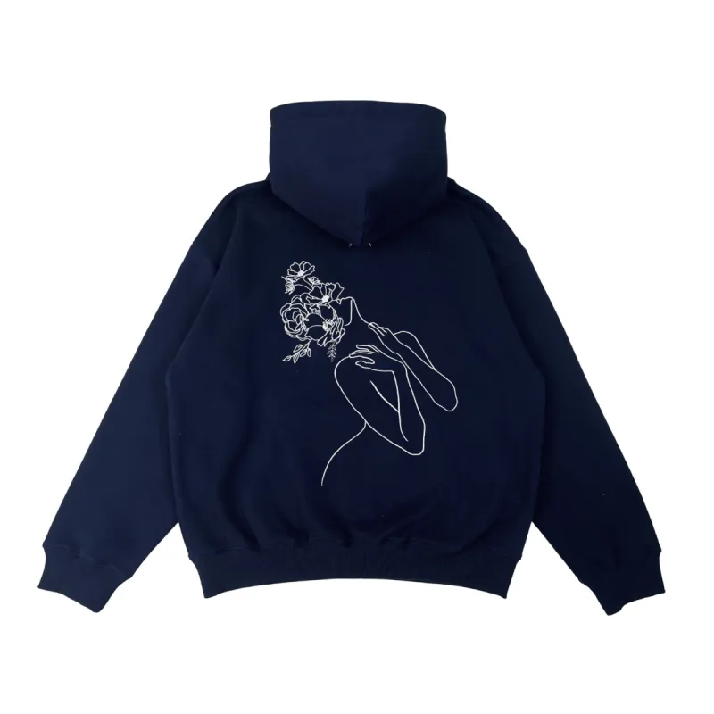 sapphire oversized self growth hoodie *pre-order sold by Aloura Lounge