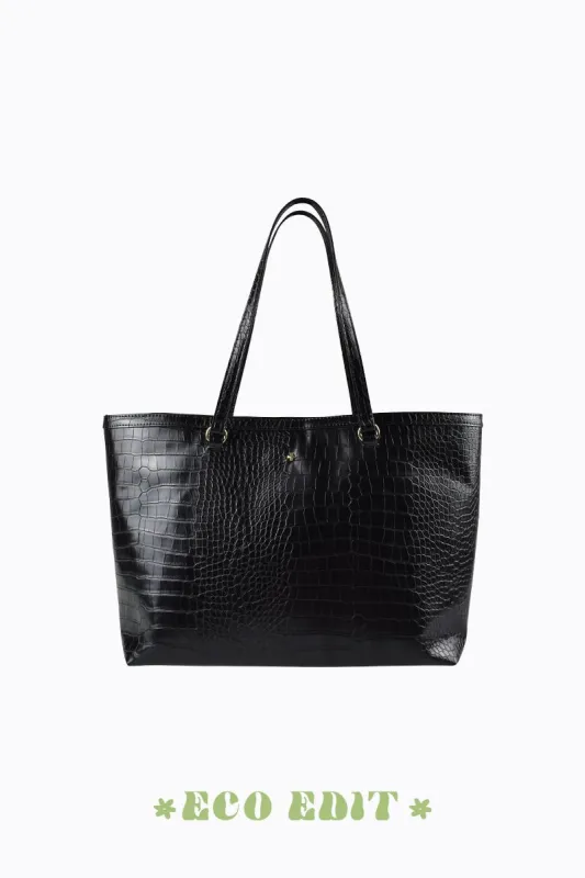 Jess - Black Croc Gold sold by PETA AND JAIN