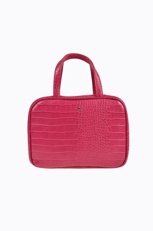 Sutton - Fuchsia Croc sold by PETA AND JAIN