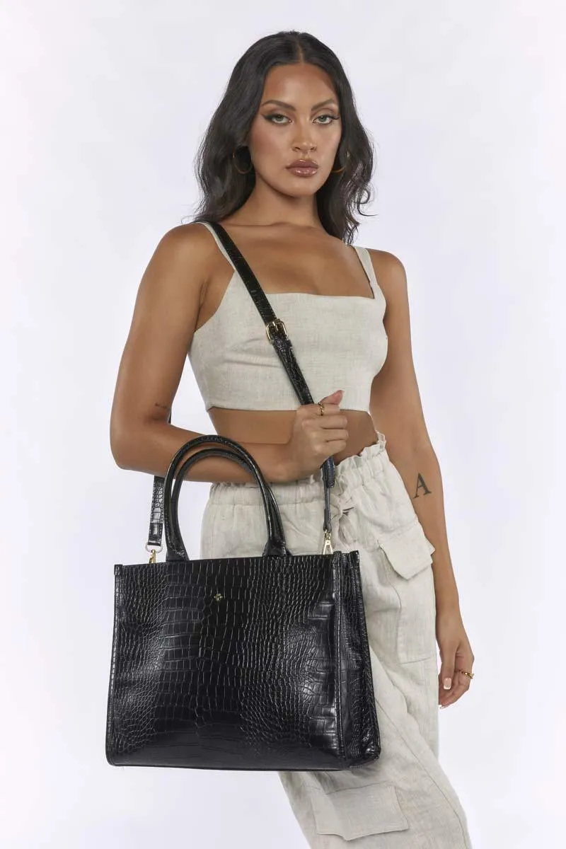 Geri - Black Croc sold by PETA AND JAIN product image thumbnail 5