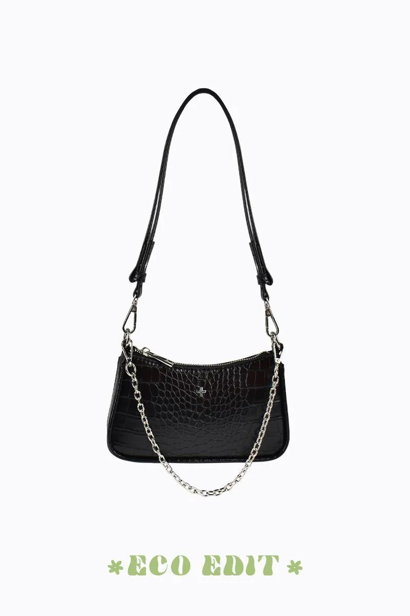 Poppi - Black Croc Silver sold by PETA AND JAIN