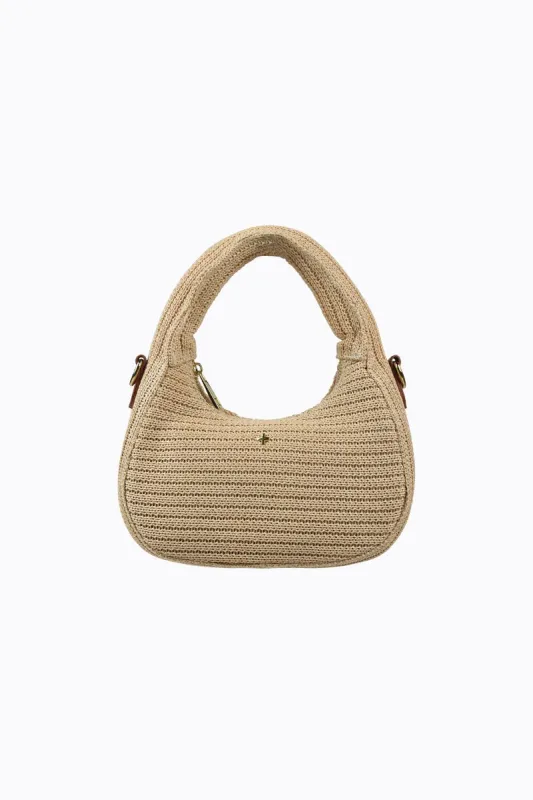Indigo - Sand Faux Raffia sold by PETA AND JAIN