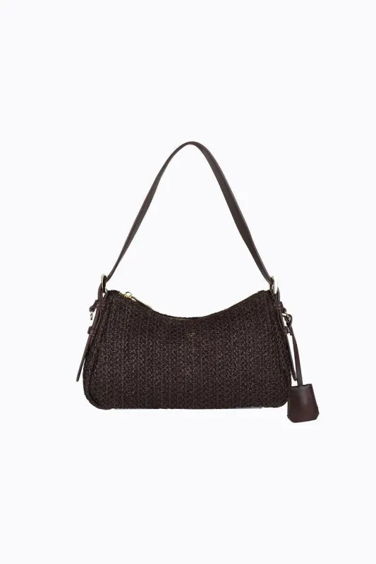 Brody - Chocolate Faux Raffia sold by PETA AND JAIN