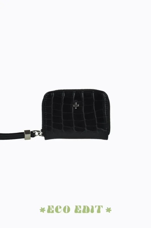Beckett - Black Croc Silver sold by PETA AND JAIN