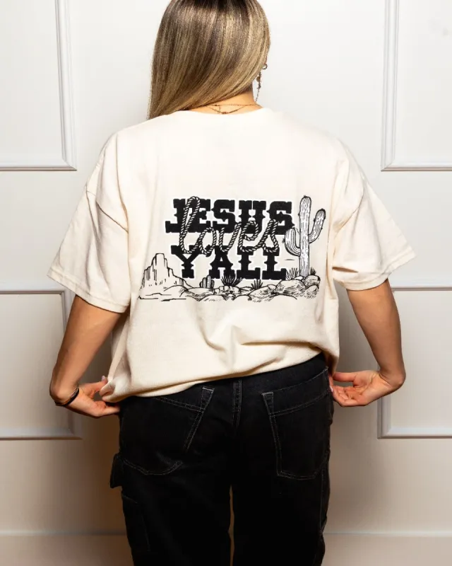 "Jesus Loves Y'all" Western Tee sold by Jesus Loves You