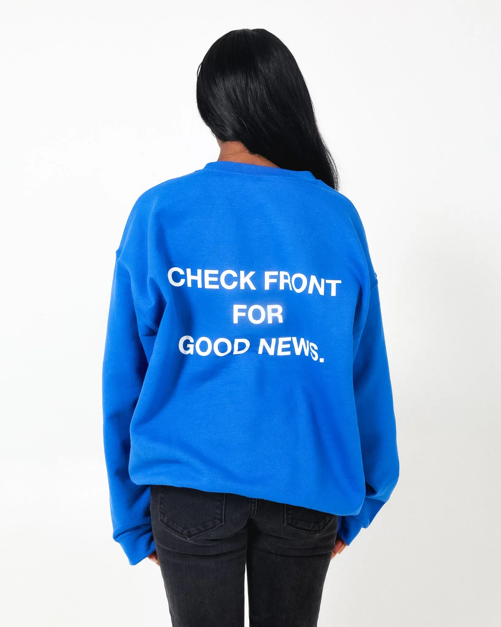 "Check Front" Crew || Royal Blue sold by Jesus Loves You product image thumbnail 2