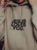 "Check Front" Sand Premium Hoodie sold by Jesus Loves You