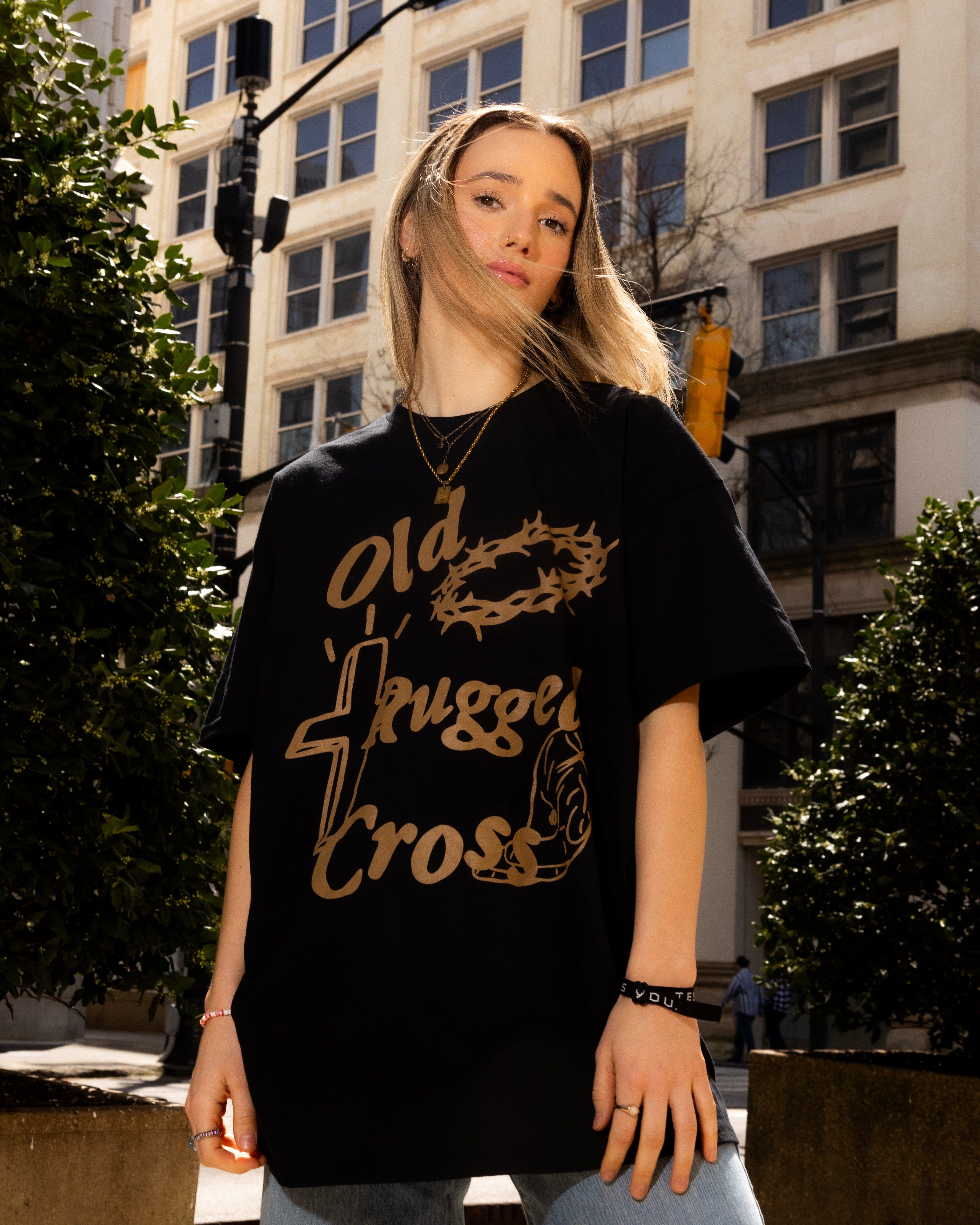 "Old Rugged Cross" Tee || Copper Print sold by Jesus Loves You