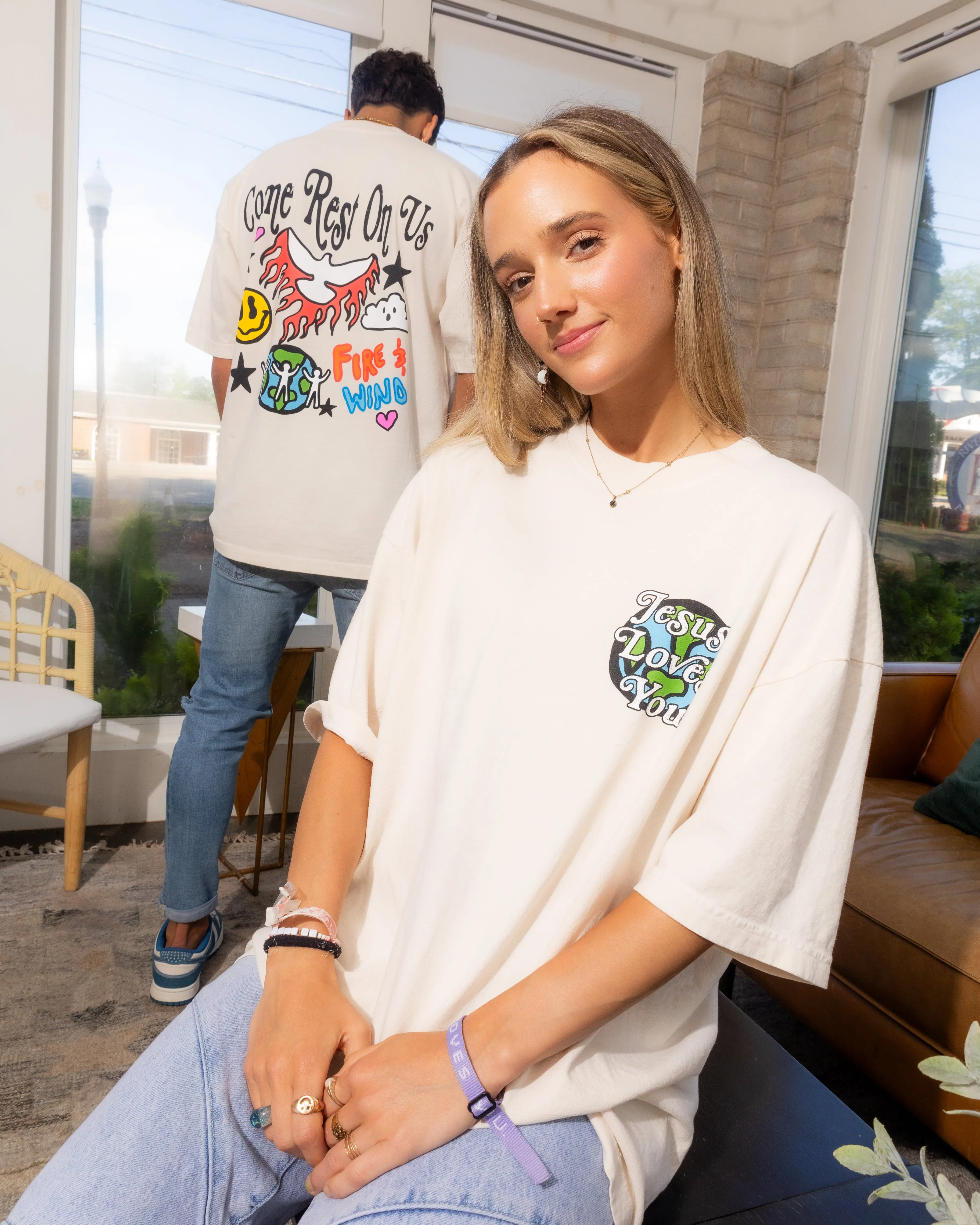 LMTD || "Come Rest On Us" Heavyweight Ivory Tee {Ready To Ship} sold by Jesus Loves You product image thumbnail 3